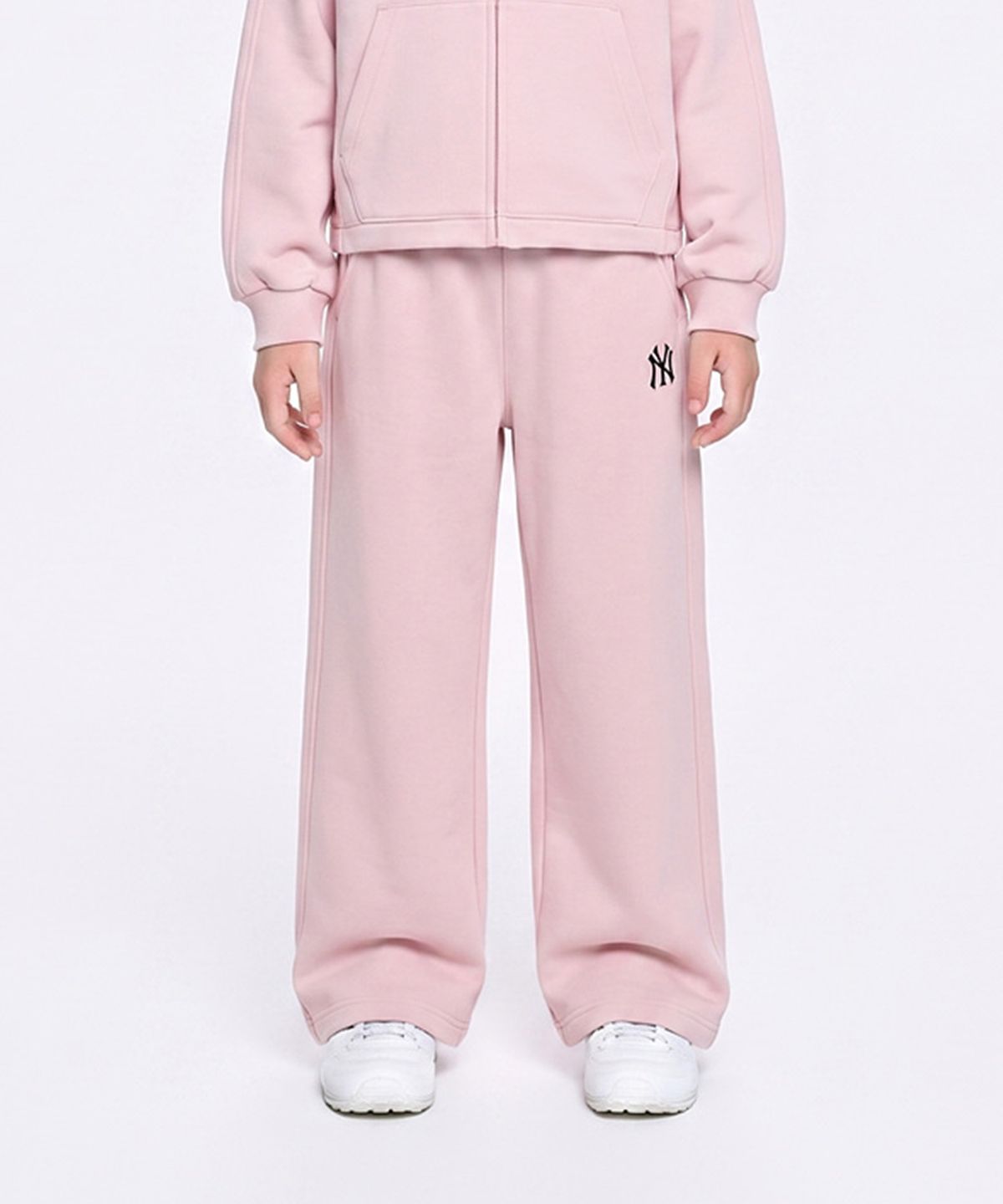 엠엘비 키즈(MLB KIDS) 스트릿 걸즈 스몰로고 와이드 팬츠 NY (L.Pink)