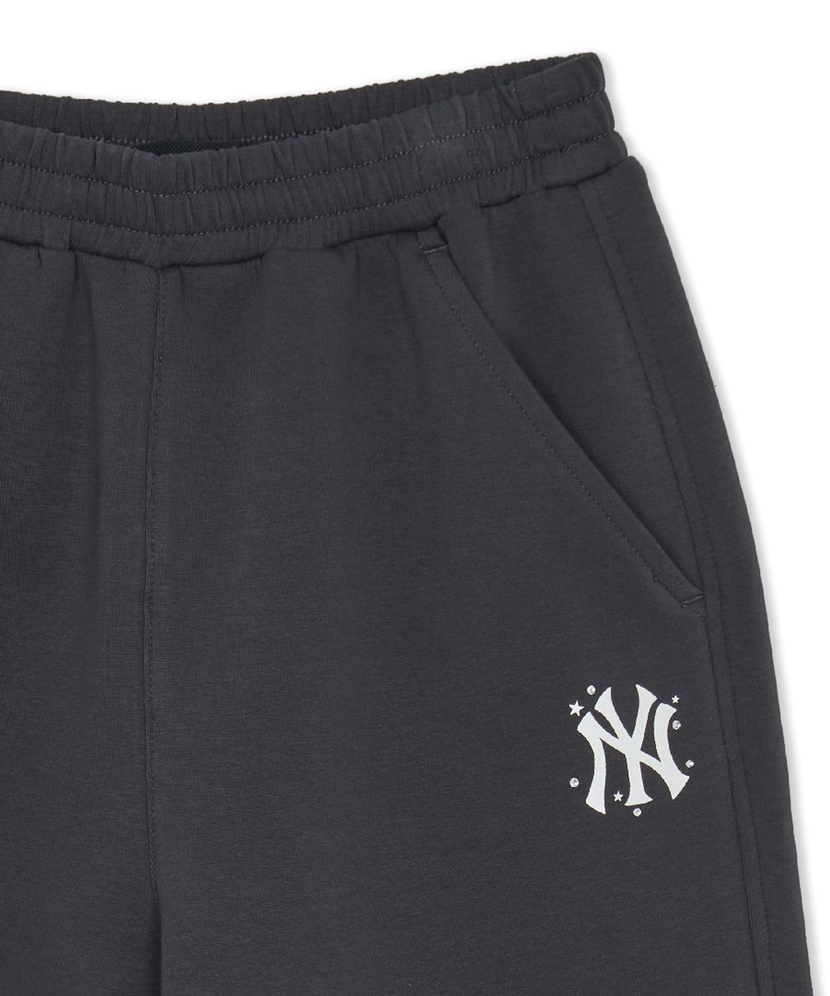 엠엘비 키즈(MLB KIDS) 스트릿 걸즈 스몰로고 와이드 팬츠 NY (D.Charcoal Grey)