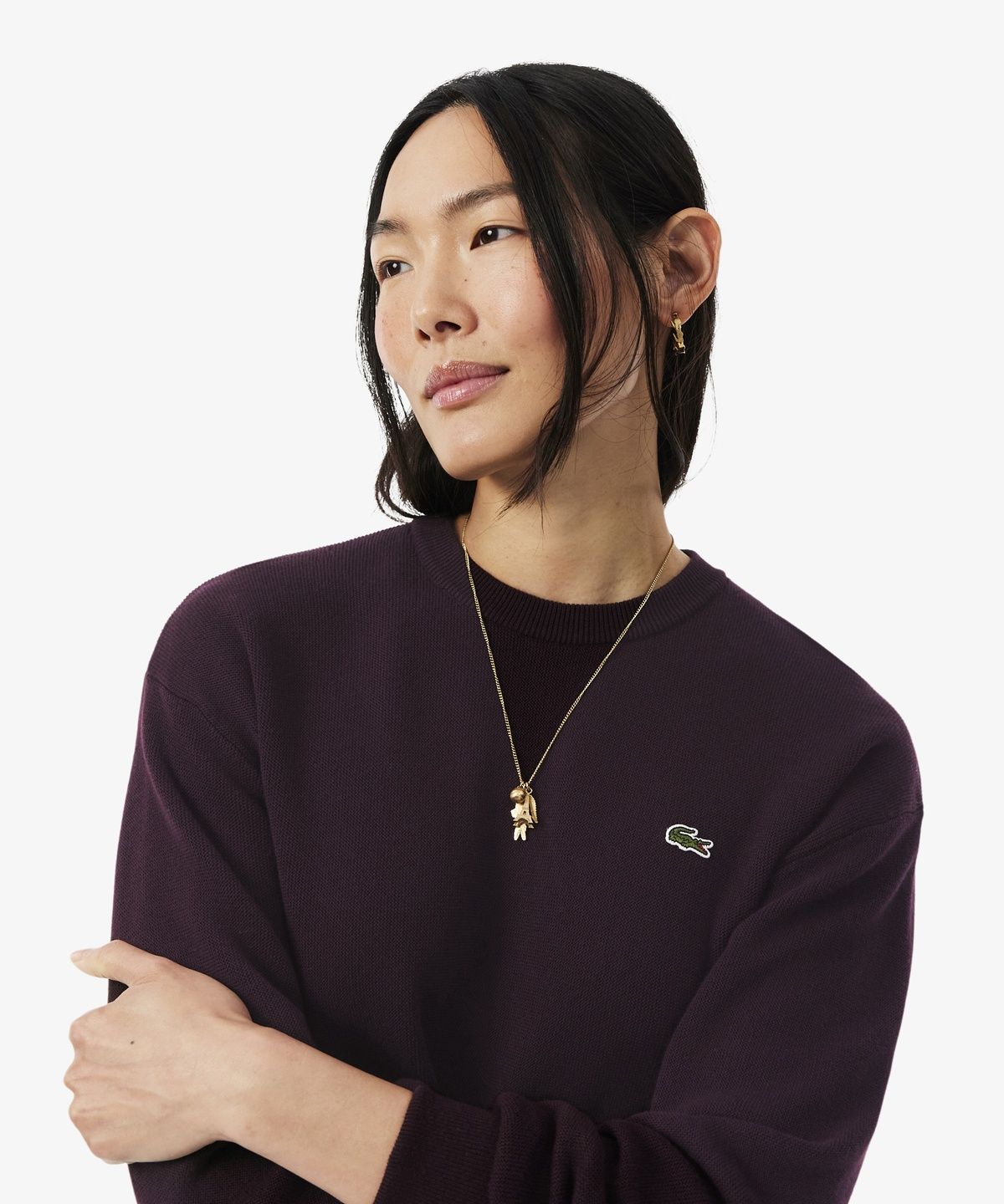 라코스테(LACOSTE) 여성 링스링스 크루넥 스웨터 AF4158-56N 3KE