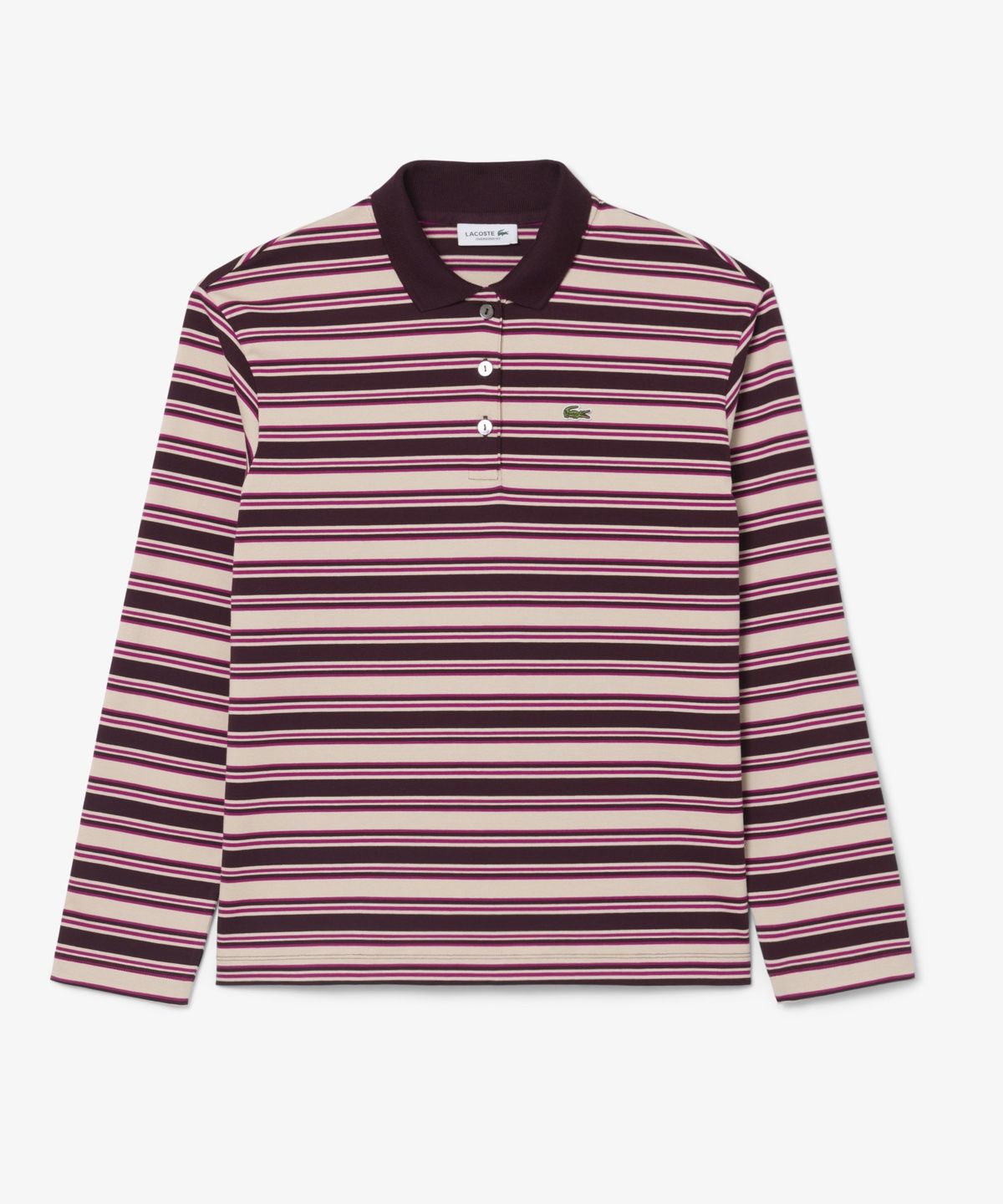 라코스테(LACOSTE) 여성 멀티 스트라이프 긴팔 폴로셔츠 DF3003-56N ST7