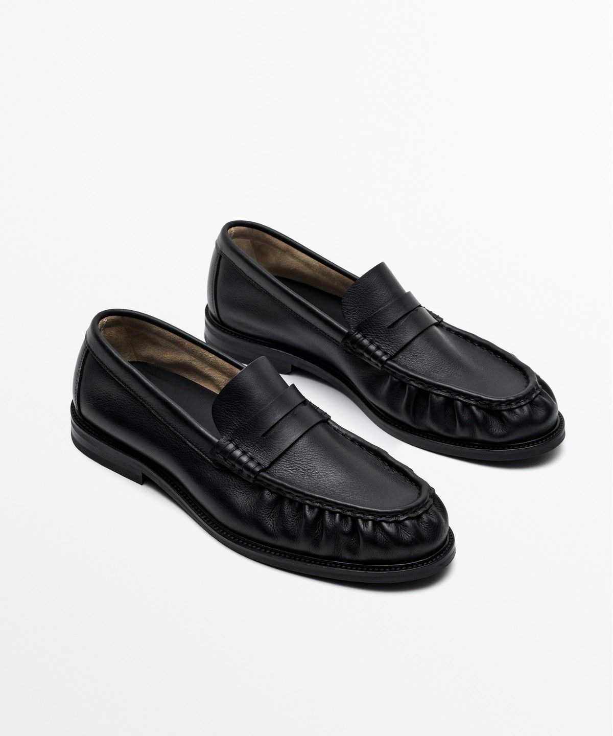 마시모두띠(MASSIMO DUTTI) 스플릿 스웨이드 셔링 로퍼