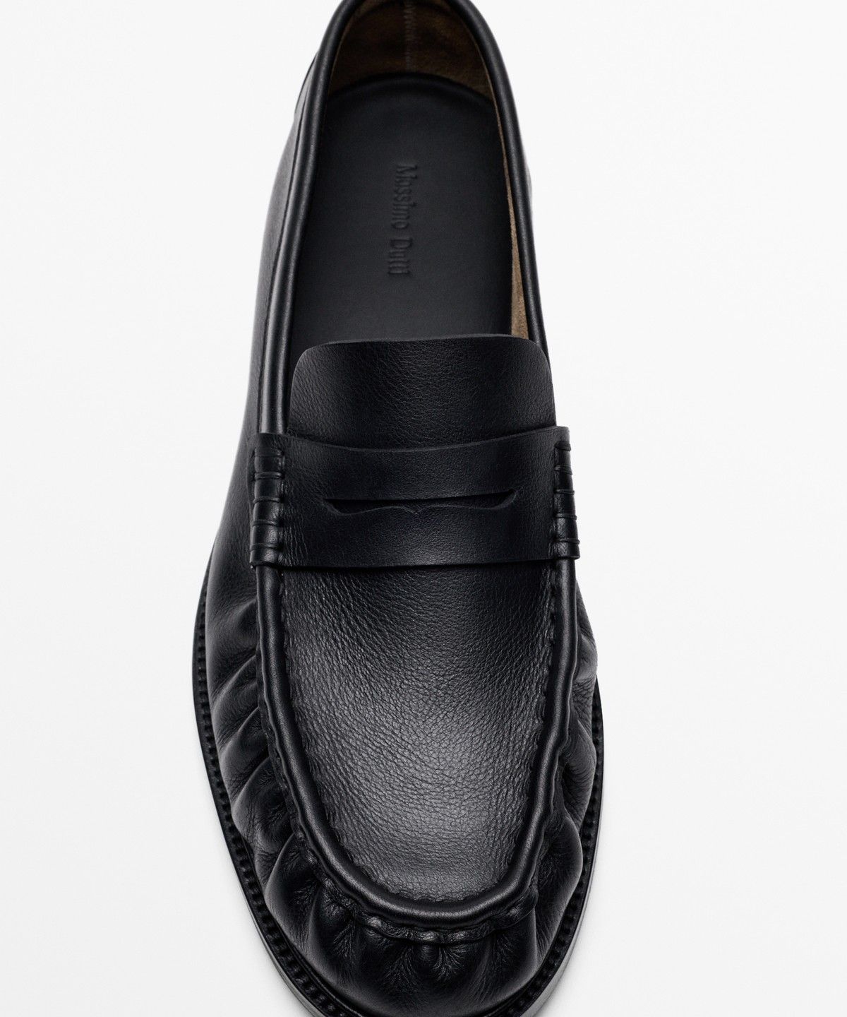 마시모두띠(MASSIMO DUTTI) 스플릿 스웨이드 셔링 로퍼