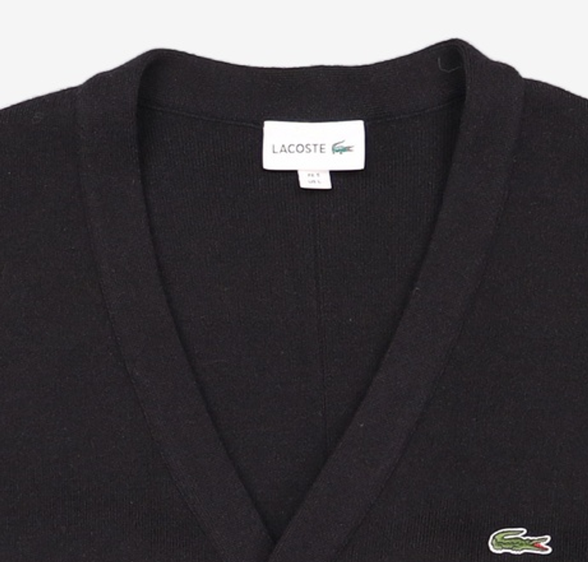 라코스테(LACOSTE) 남성 베이직 방모 와이넥 가디건 AH360E-52N 031 105