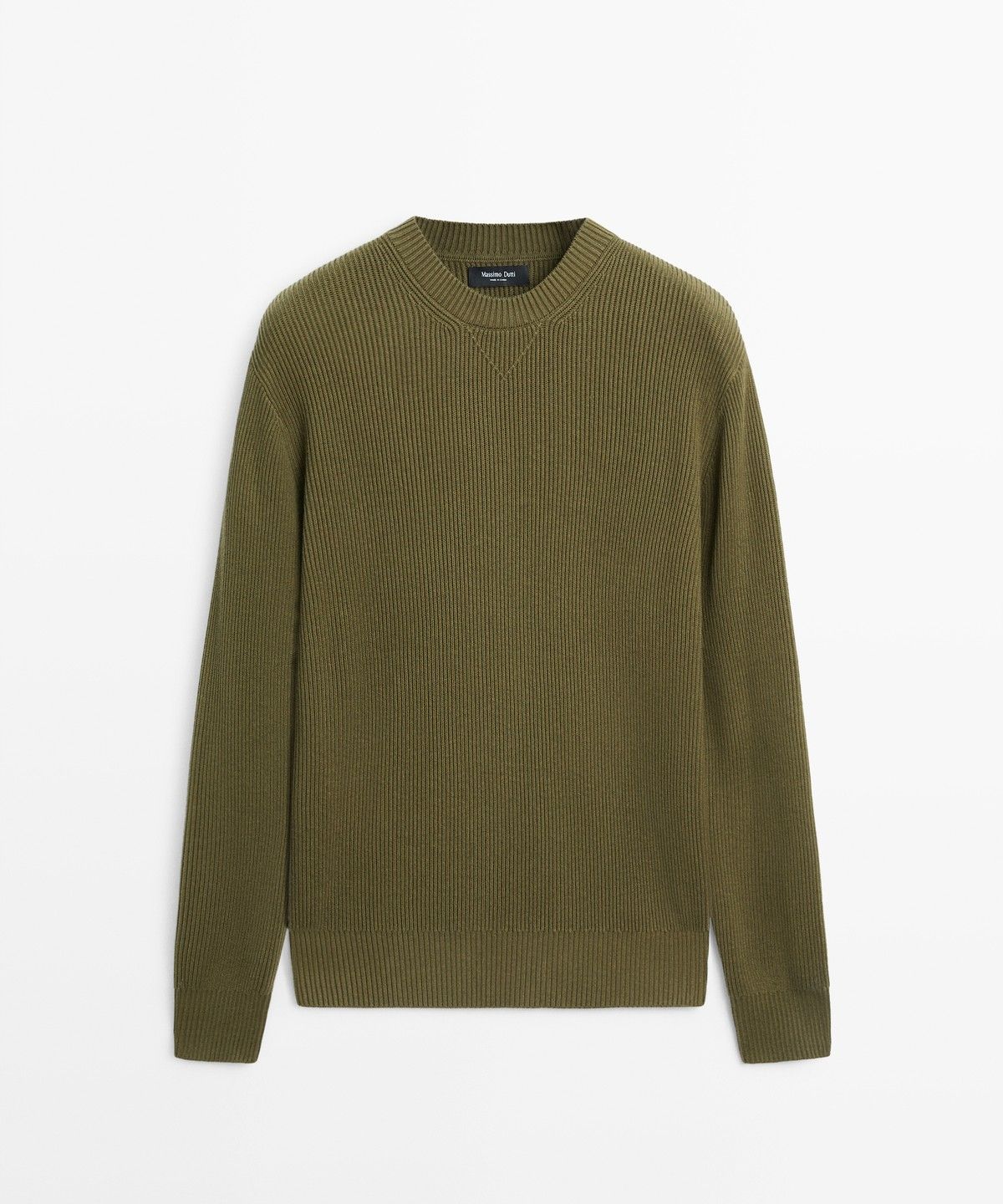 마시모두띠(MASSIMO DUTTI) 코튼 블렌드 골지 니트 스웨터
