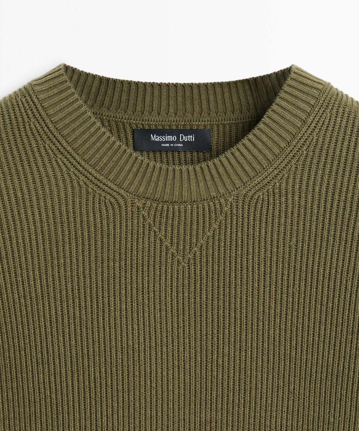 마시모두띠(MASSIMO DUTTI) 코튼 블렌드 골지 니트 스웨터