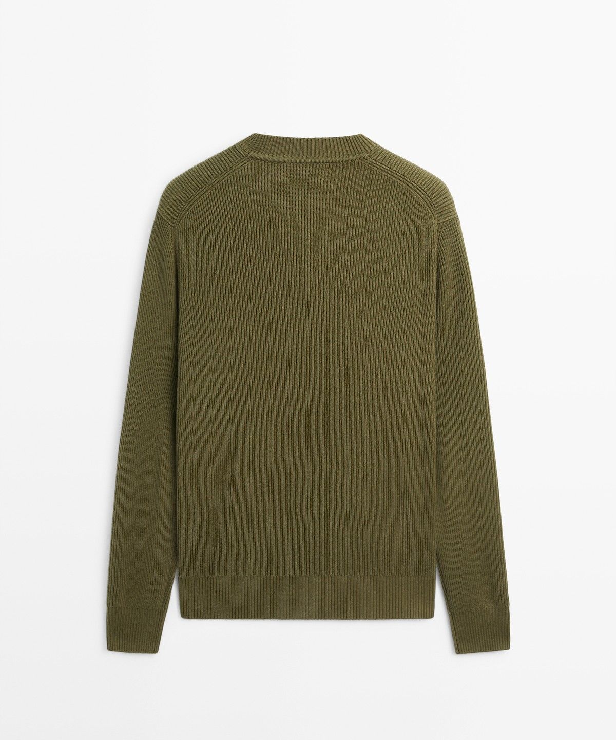 마시모두띠(MASSIMO DUTTI) 코튼 블렌드 골지 니트 스웨터
