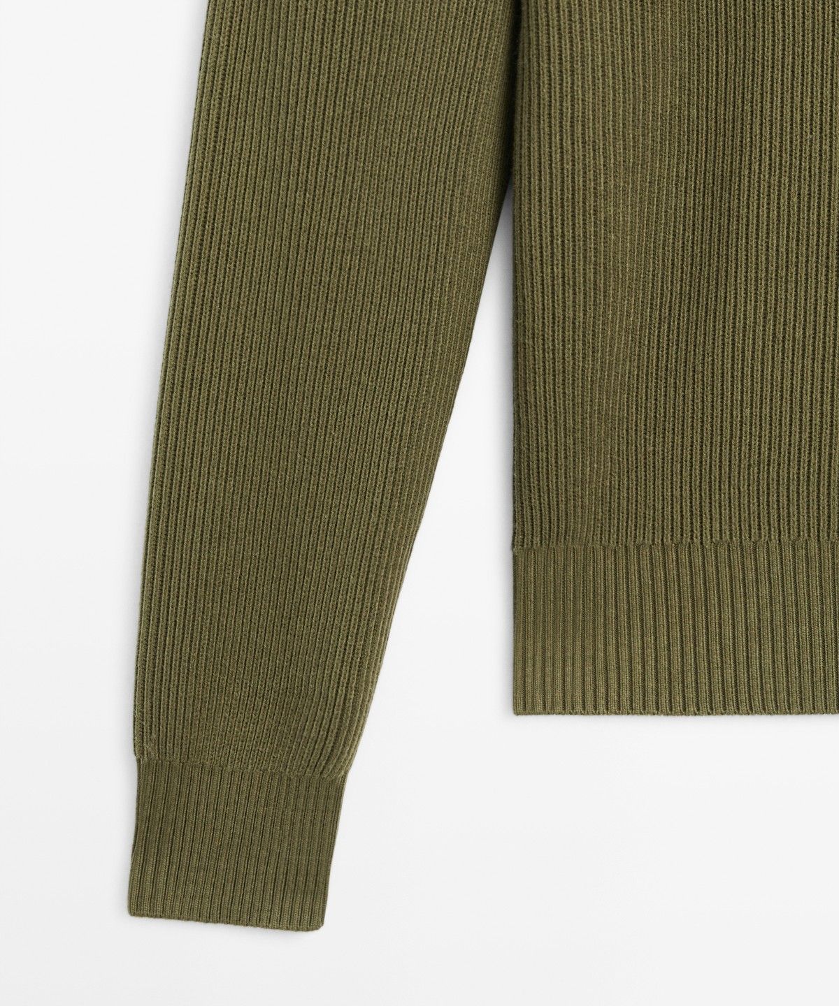 마시모두띠(MASSIMO DUTTI) 코튼 블렌드 골지 니트 스웨터