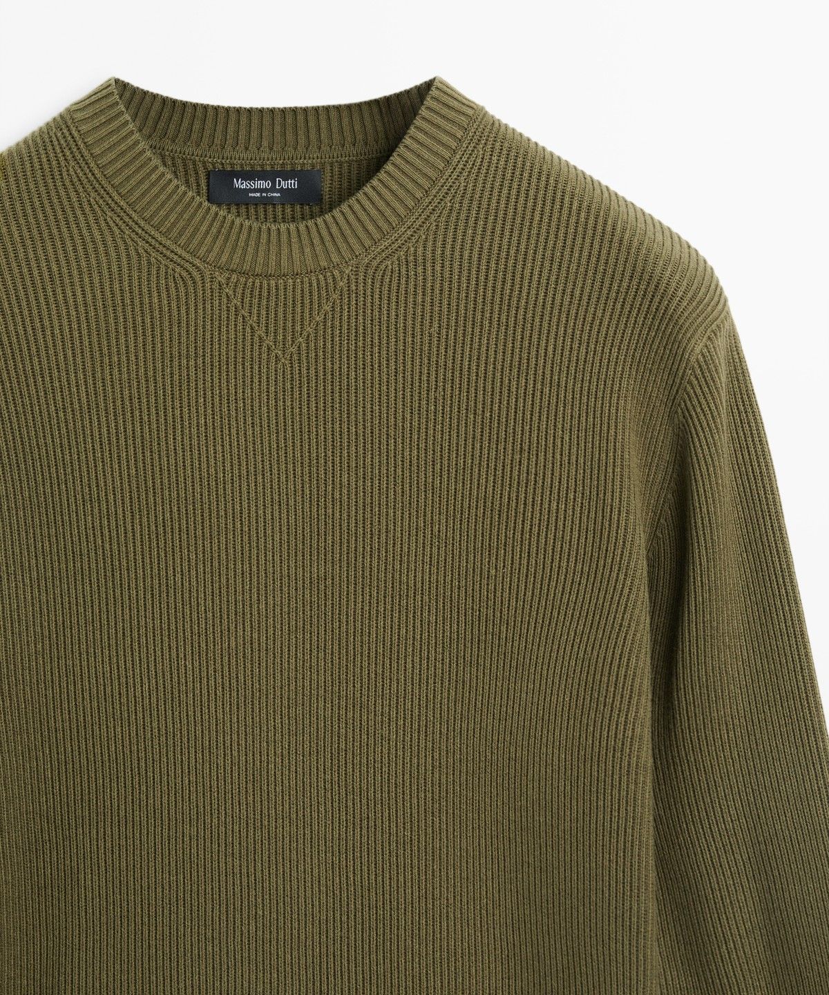 마시모두띠(MASSIMO DUTTI) 코튼 블렌드 골지 니트 스웨터