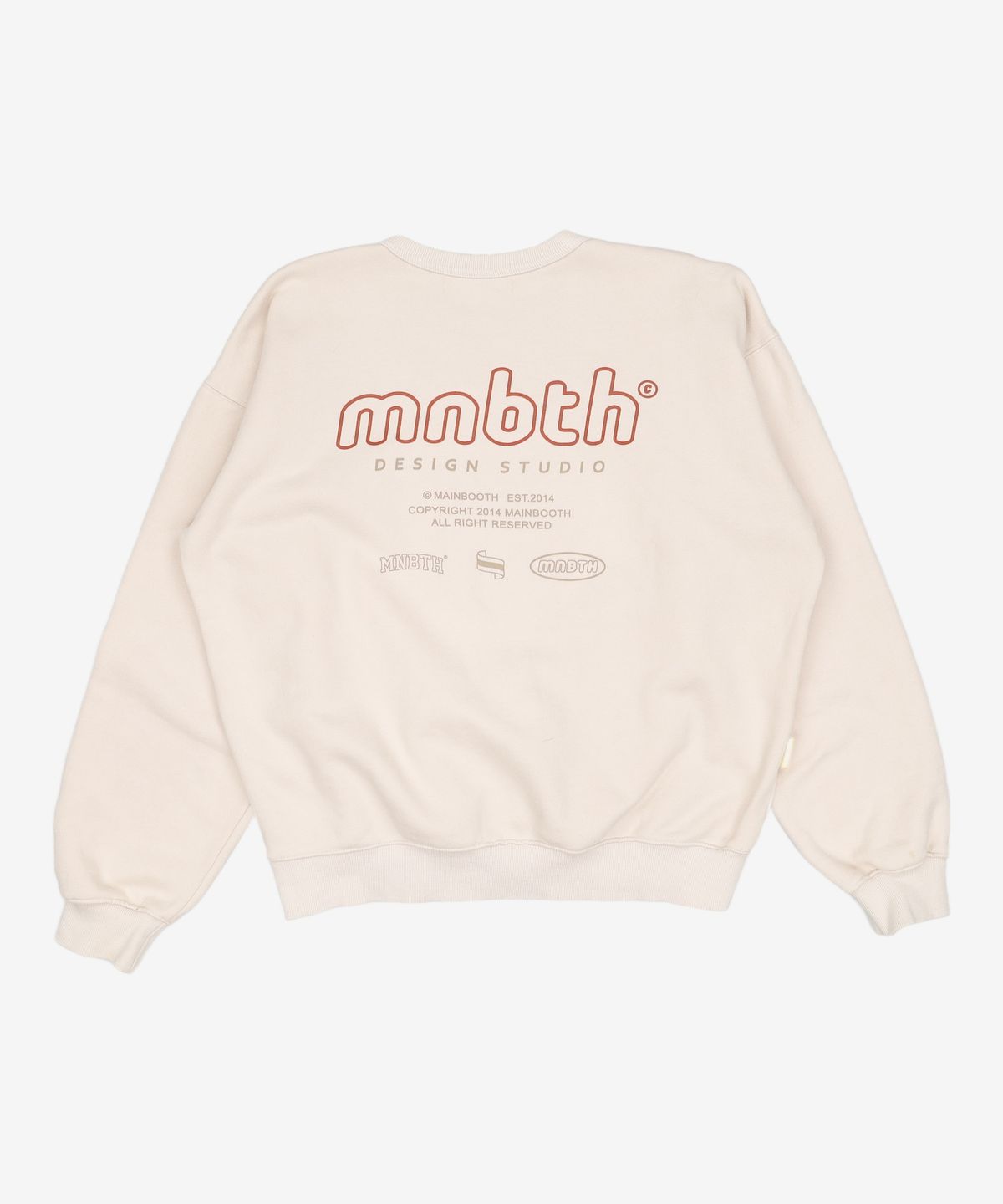 메인부스(MAINBOOTH) 9F MNBTH Sweatshirt(LIGHT BEIGE) FREE