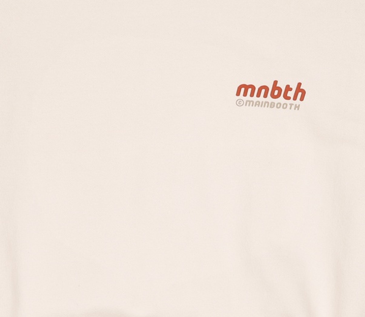 메인부스(MAINBOOTH) 9F MNBTH Sweatshirt(LIGHT BEIGE) FREE