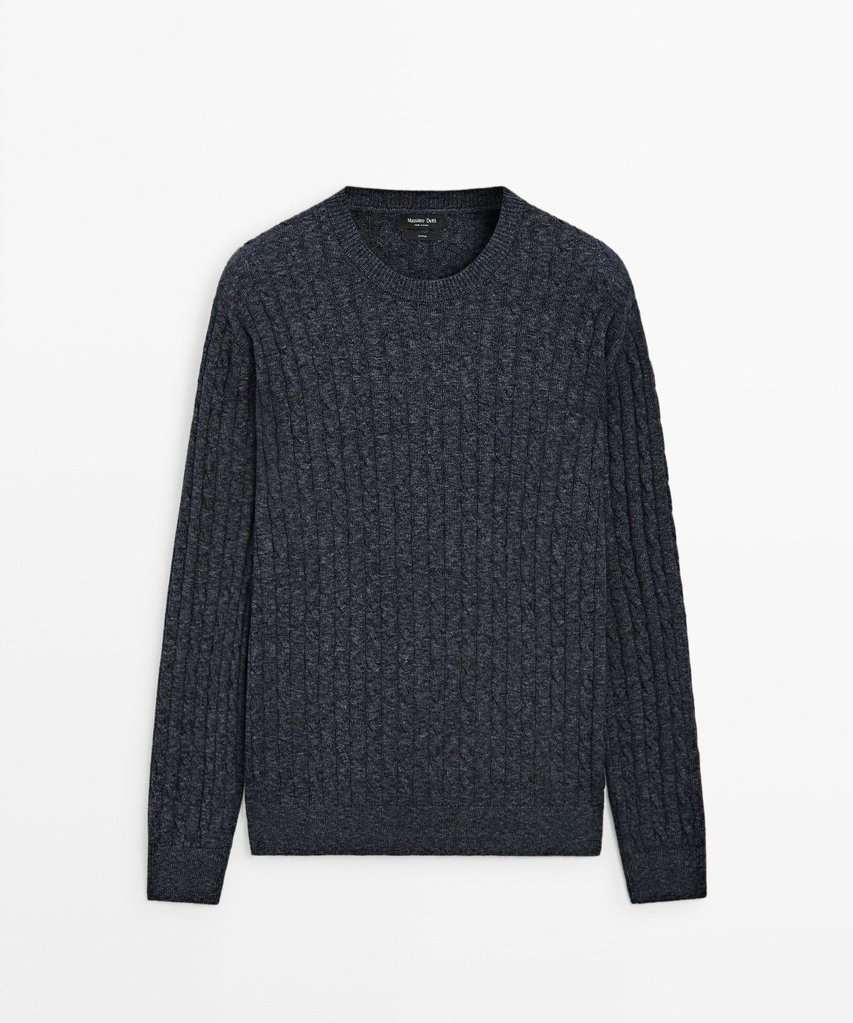 마시모두띠(MASSIMO DUTTI) 꽈배기 니트 라운드넥 스웨터
