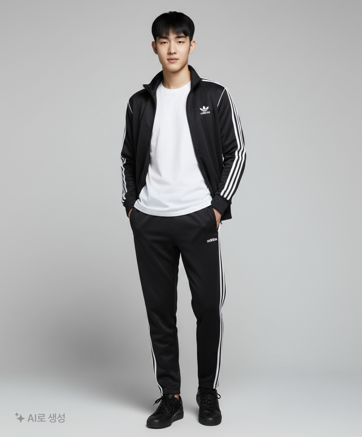 아디다스(ADIDAS) 에센셜 3S 트랙팬츠 - 블랙:화이트 / DQ3090 M