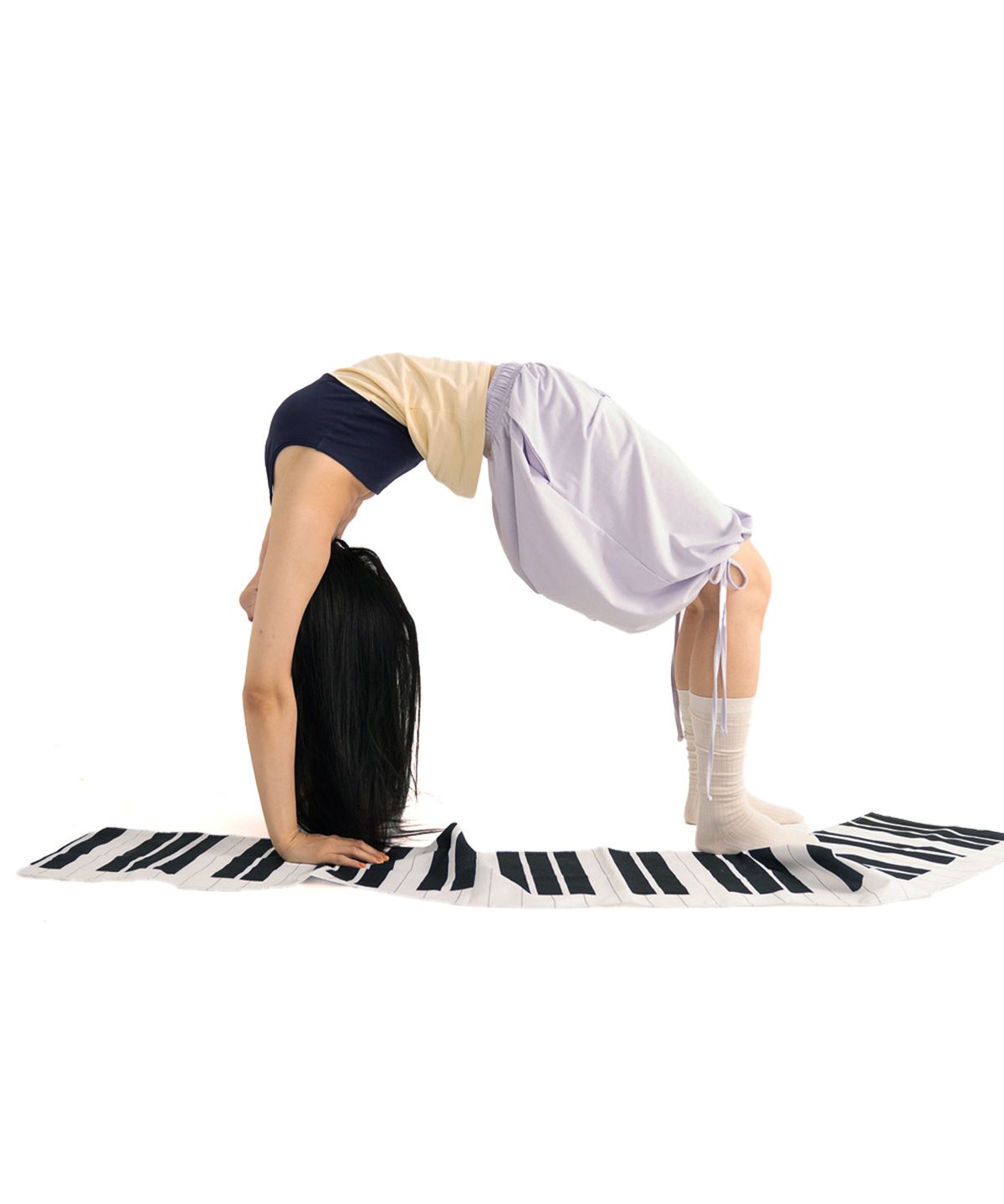 팔락(PALAK) Wooden beads bermuda pants (Light purple)