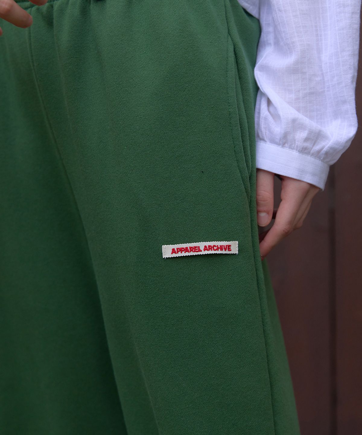 어패럴아카이브(APPAREL ARCHIVE) Zest banding wide pants - Green