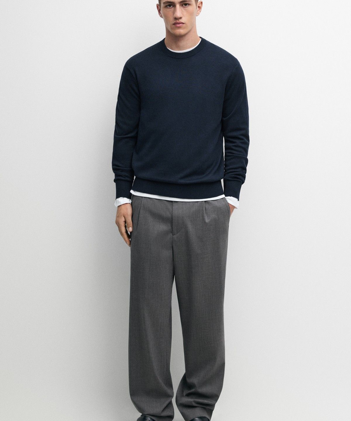 마시모두띠(MASSIMO DUTTI) 코튼 블렌드 니트 스웨터
