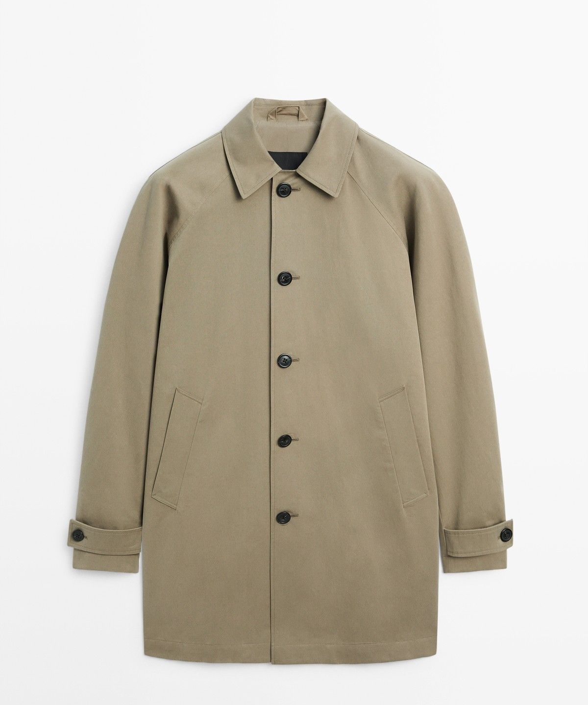 마시모두띠(MASSIMO DUTTI) 100% 코튼 오버사이즈 롱 트렌치코트