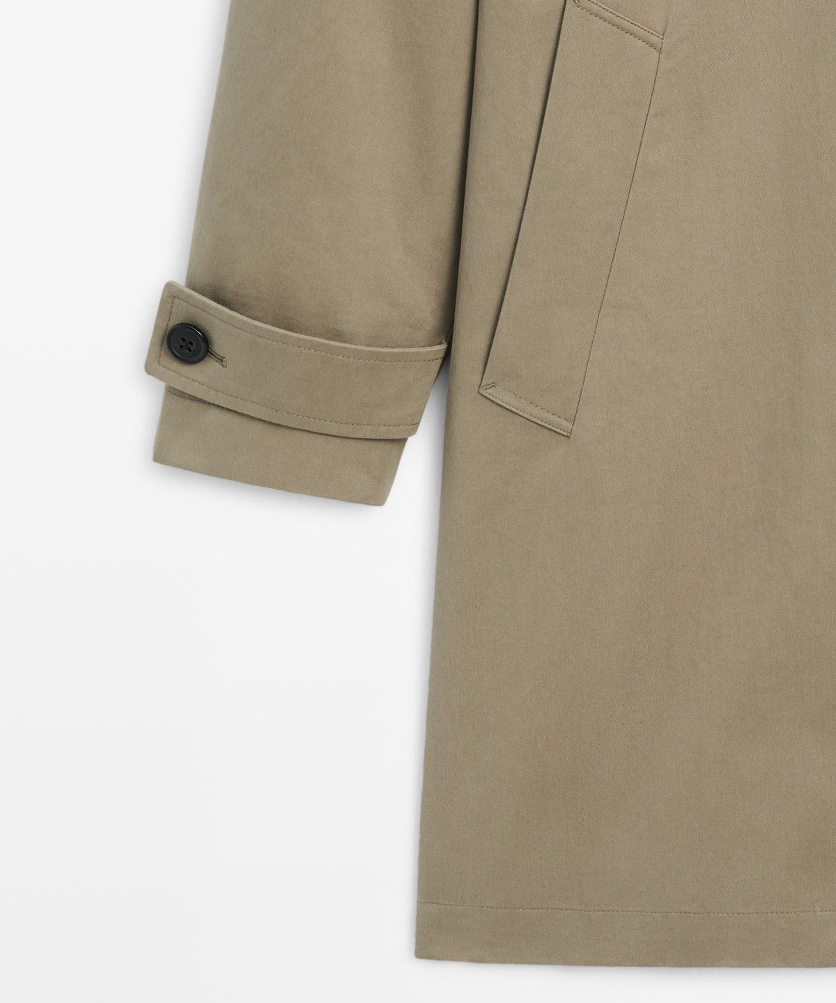 마시모두띠(MASSIMO DUTTI) 100% 코튼 오버사이즈 롱 트렌치코트