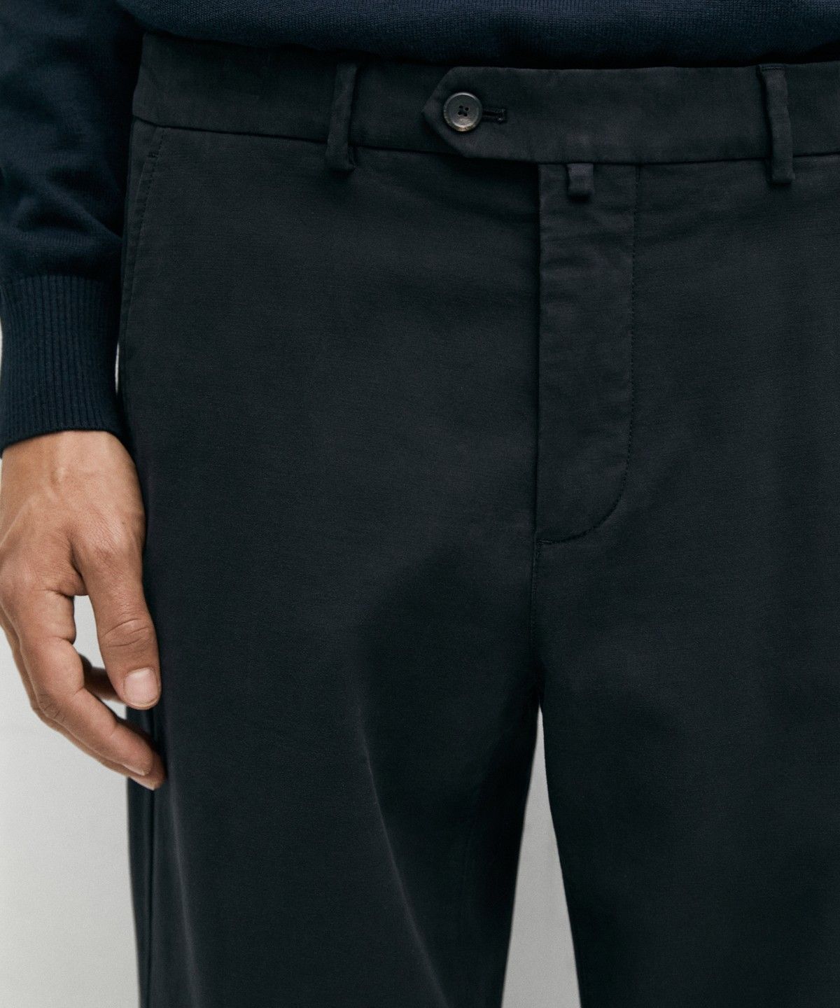 마시모두띠(MASSIMO DUTTI) 100% 코튼 슬림핏 팬츠