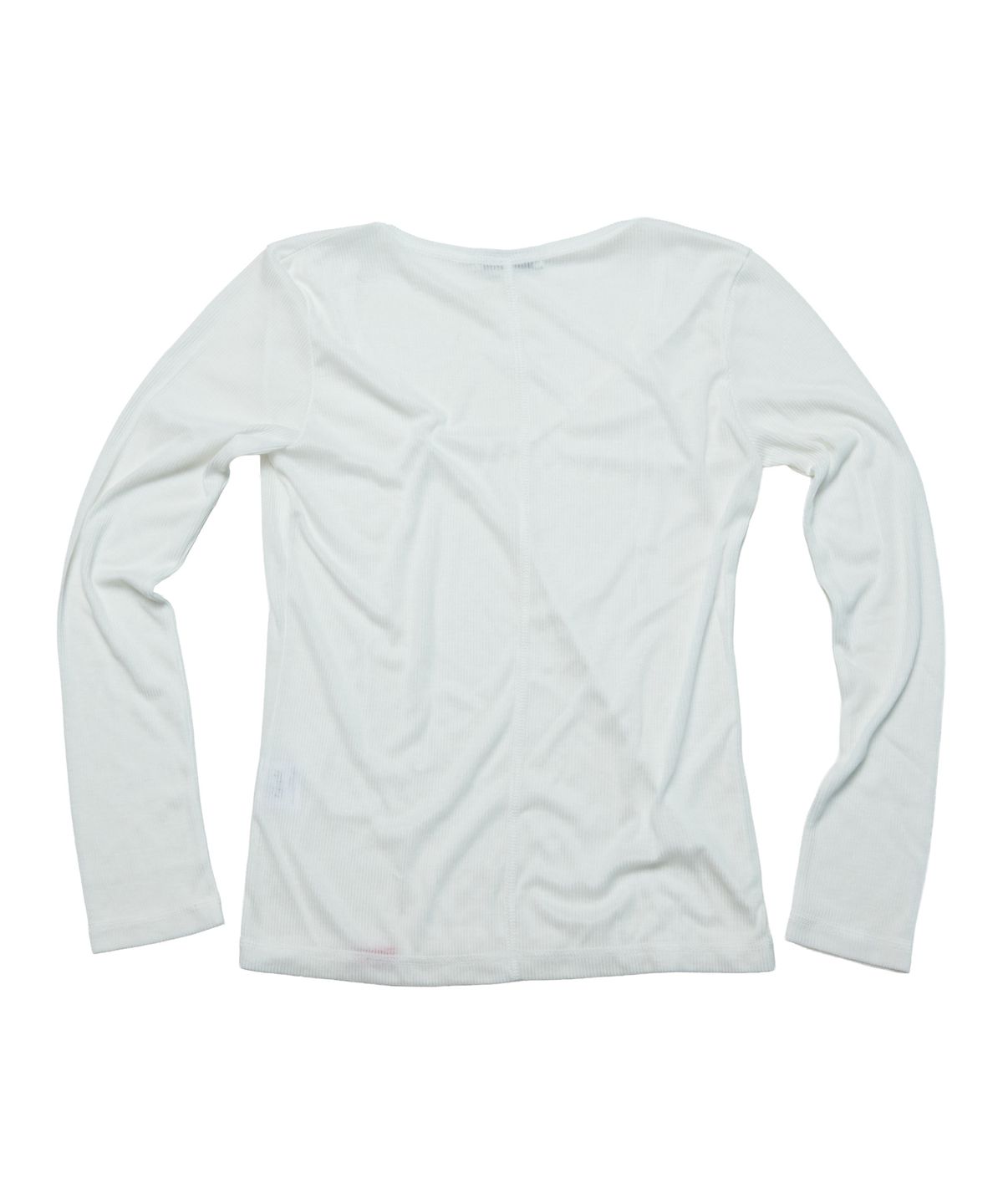 크루치(KRUCHI) V-Neck Long-Sleeve Top (WHITE) WOMENS