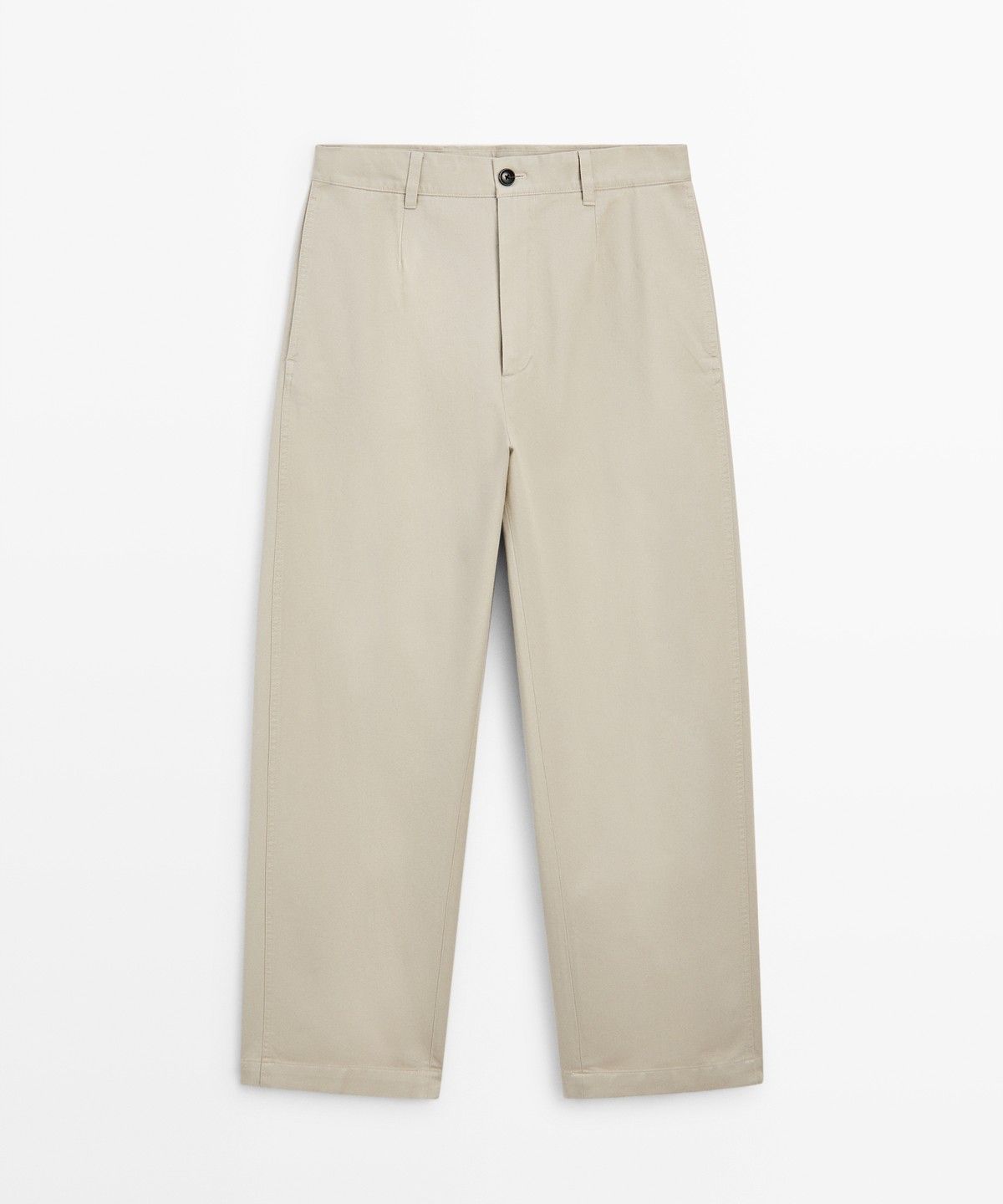 마시모두띠(MASSIMO DUTTI) 핀턱 디테일 배럴 핏 팬츠