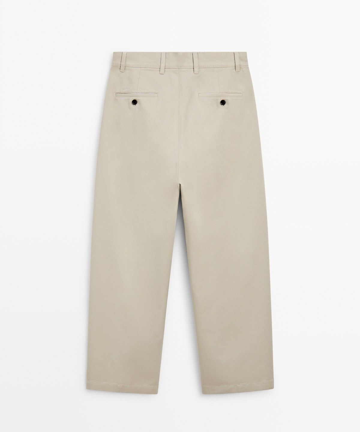 마시모두띠(MASSIMO DUTTI) 핀턱 디테일 배럴 핏 팬츠