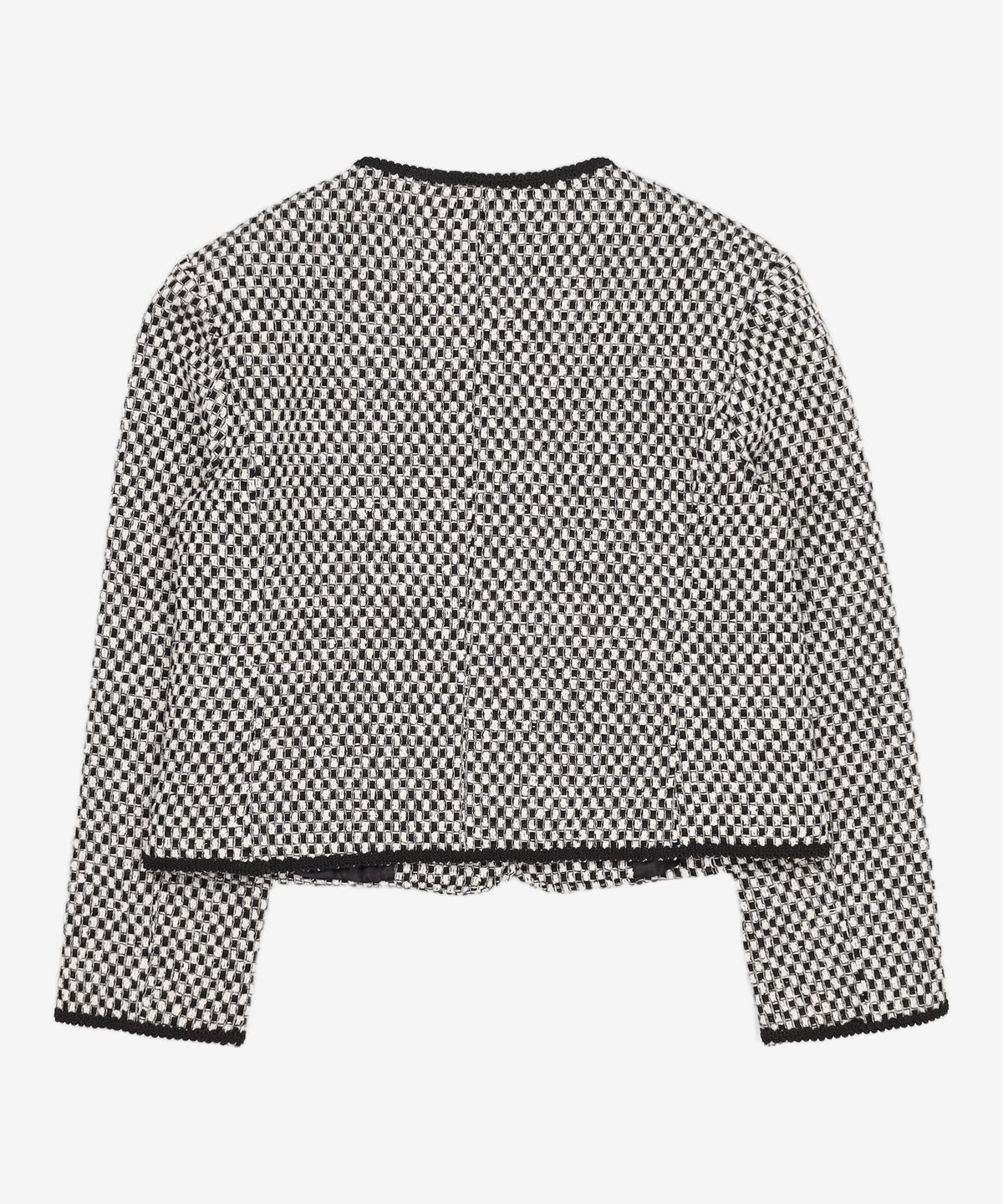 논로컬(NONLOCAL) Atelier Tweed Crop Jacket - Check FREE