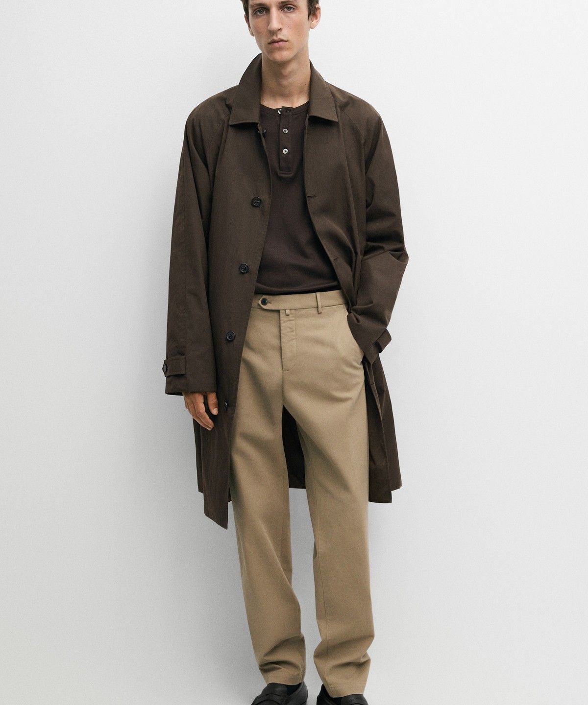 마시모두띠(MASSIMO DUTTI) 100% 코튼 슬림핏 팬츠