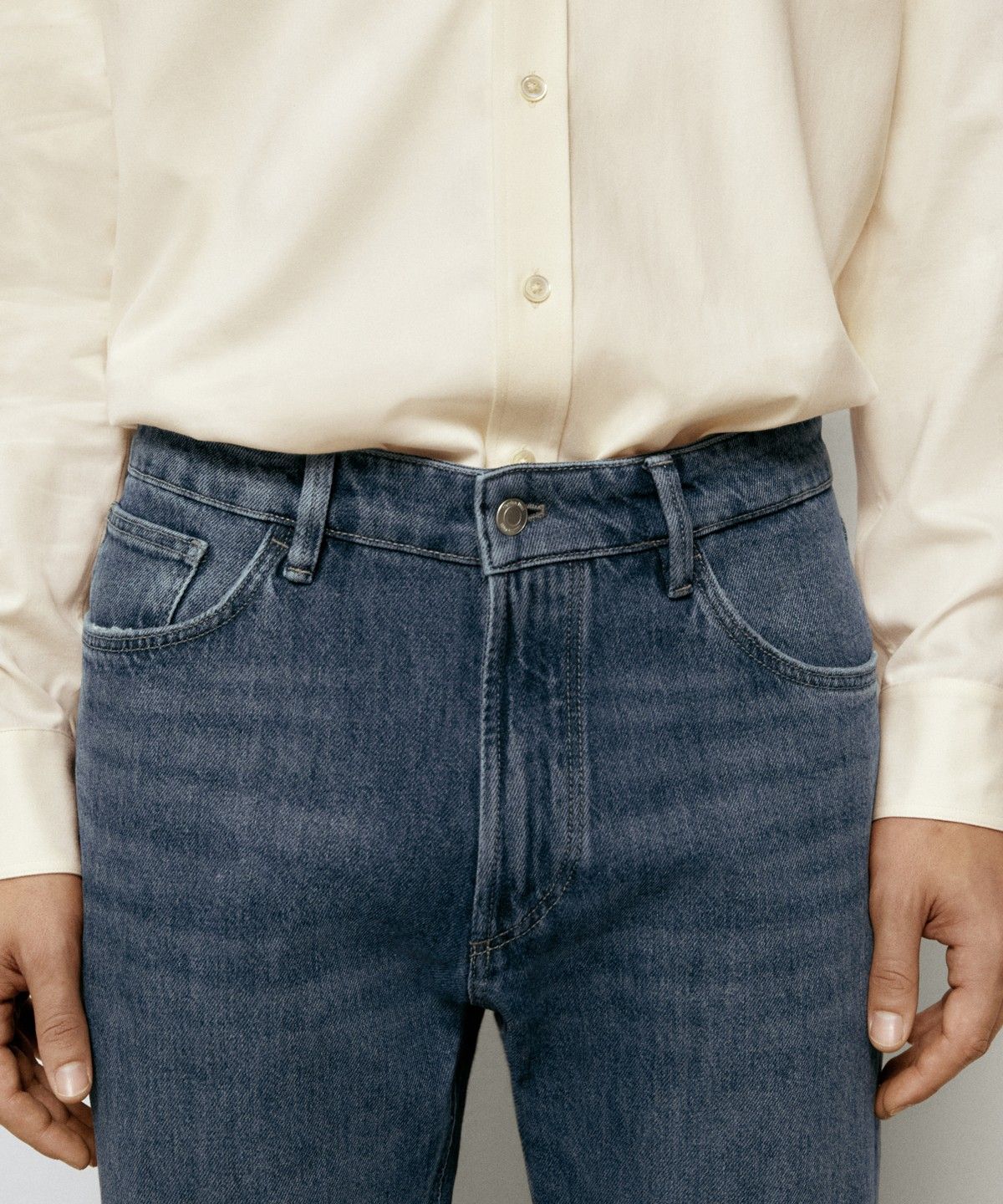 마시모두띠(MASSIMO DUTTI) 스톤 워싱 슬림 핏 진