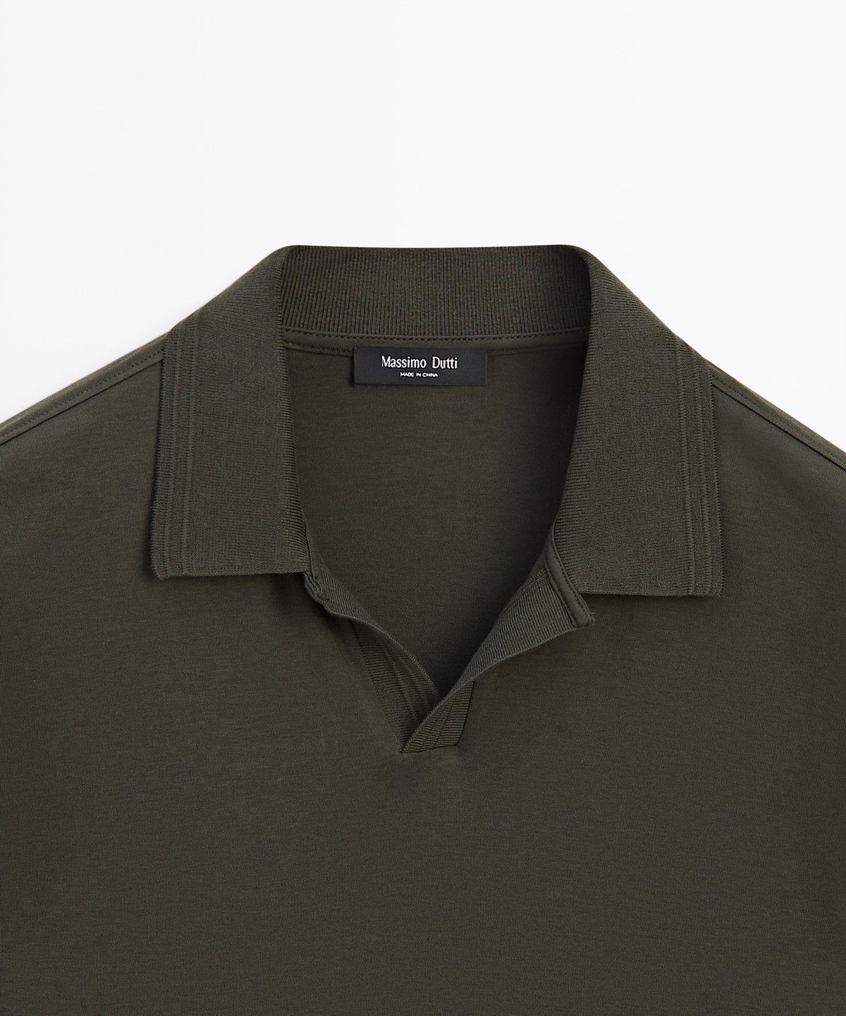 마시모두띠(MASSIMO DUTTI) 100% 코튼 긴소매 폴로셔츠