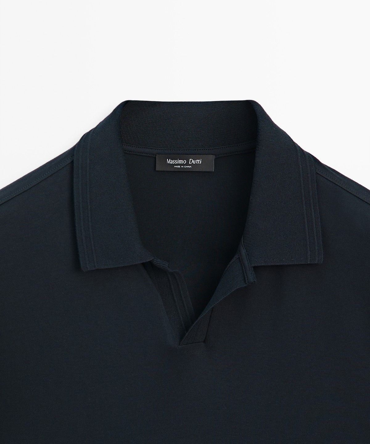마시모두띠(MASSIMO DUTTI) 100% 코튼 긴소매 폴로셔츠