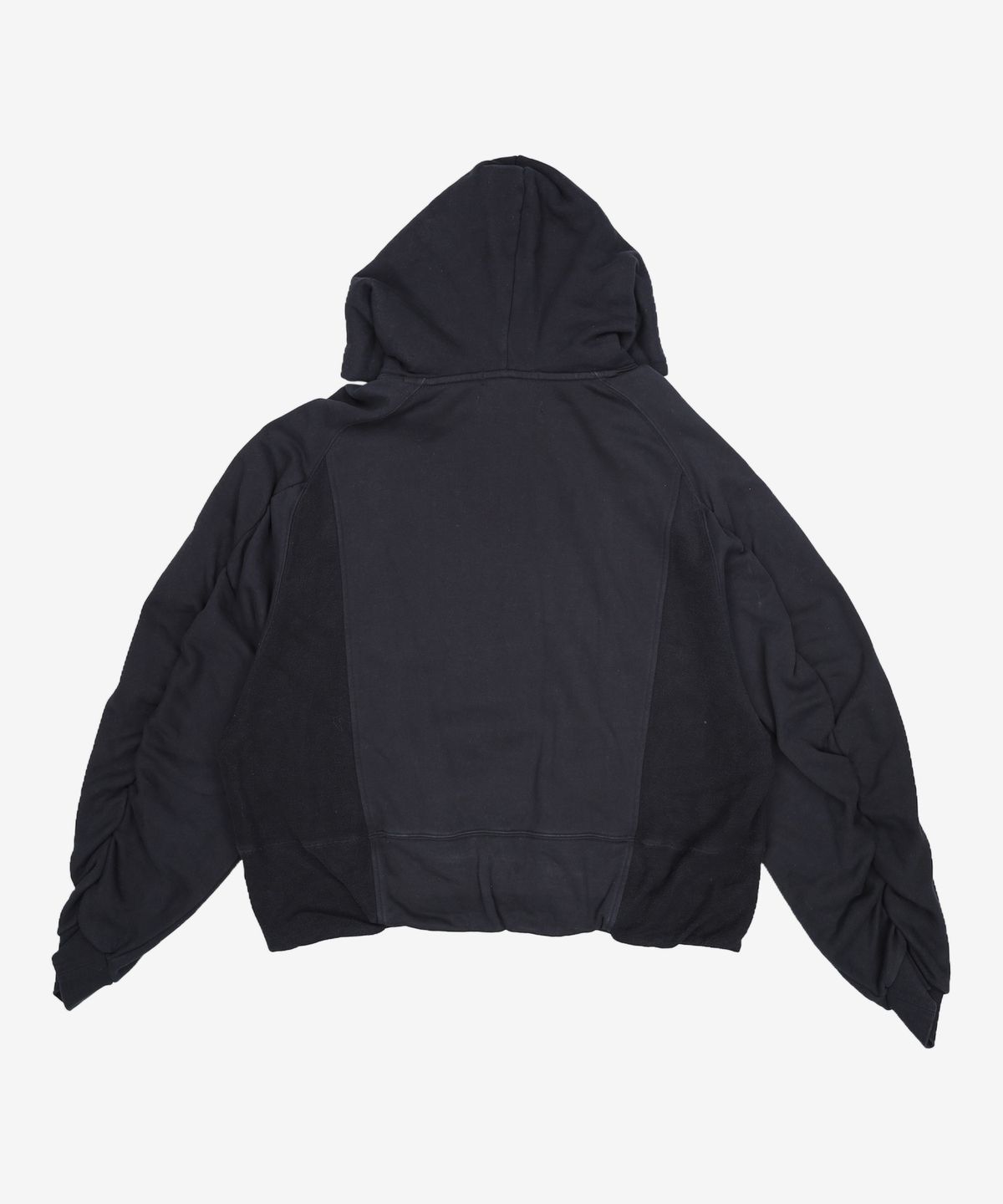 일꼬르소(IL CORSO) [oam.factory X ILCORSO] 콘트라스트 셔링 후드 티셔츠 블랙 IETS3F702BK XL