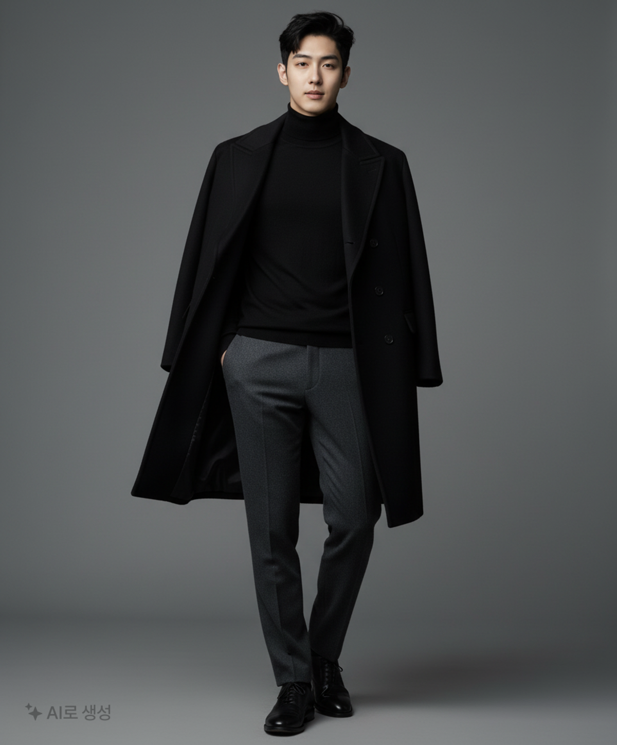 무신사 스탠다드(MUSINSA STANDARD) 겨울 더블 코트 L