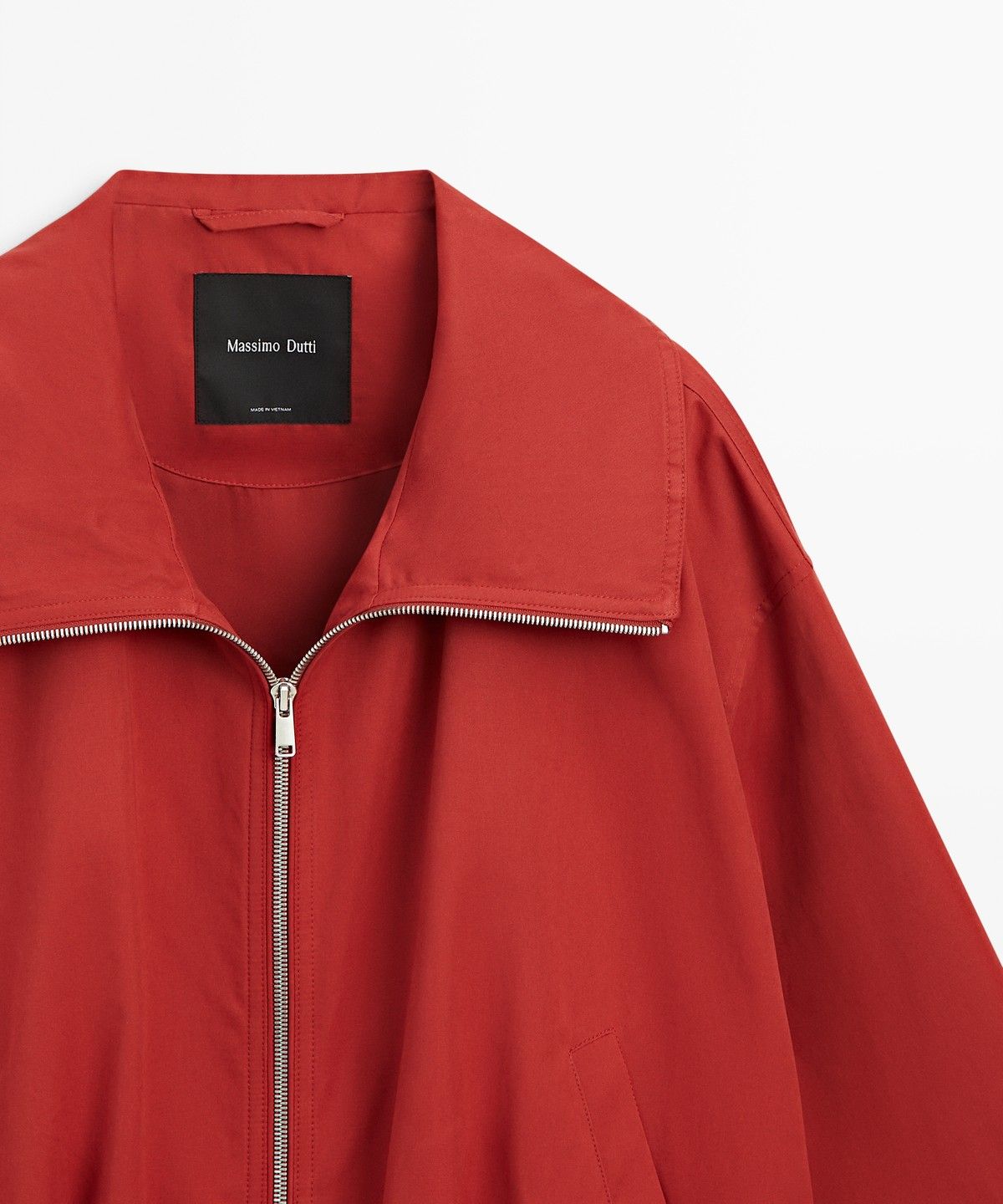 마시모두띠(MASSIMO DUTTI) 코튼 셔링 봄버 재킷