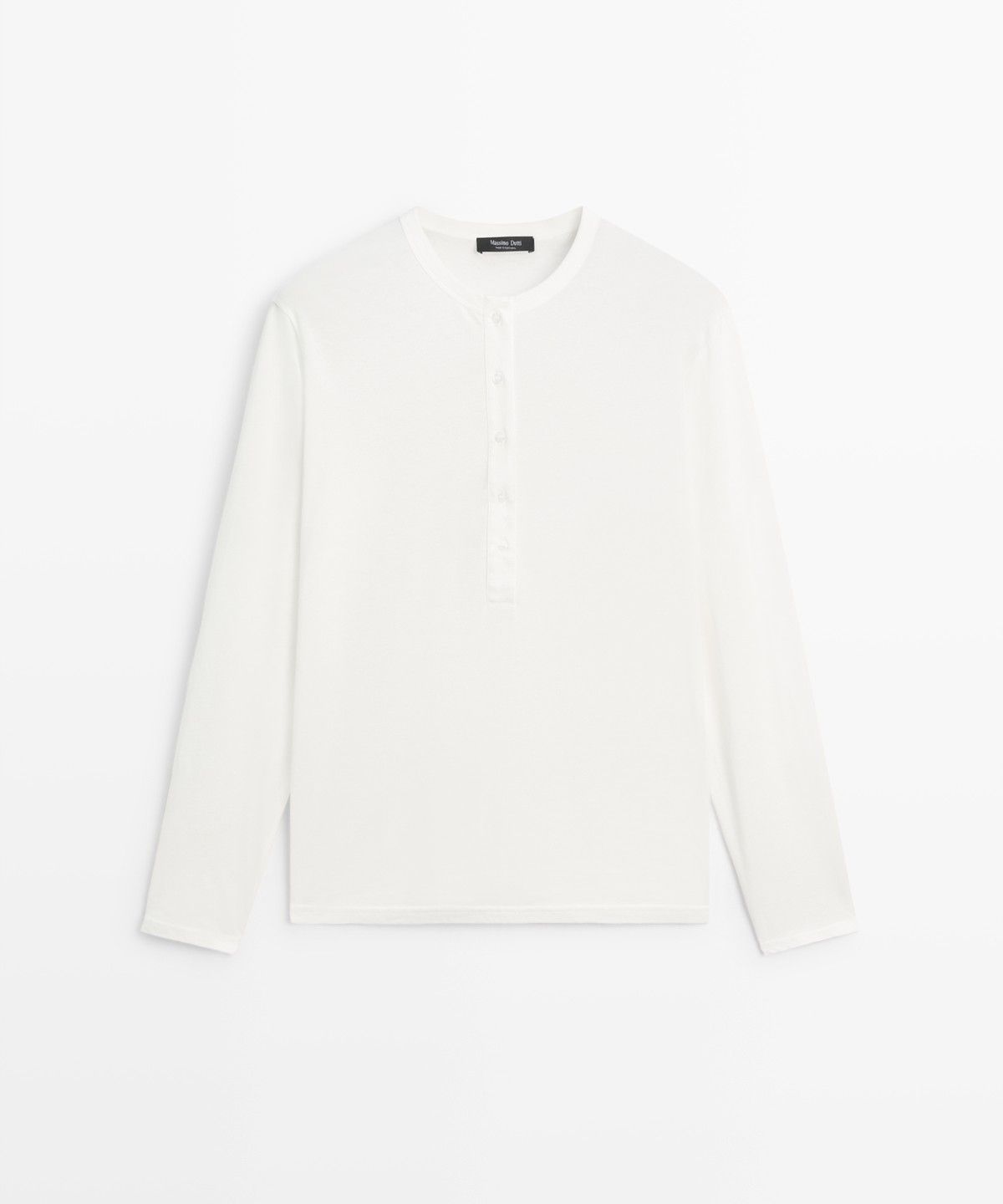 마시모두띠(MASSIMO DUTTI) 100% 코튼 긴소매 티셔츠