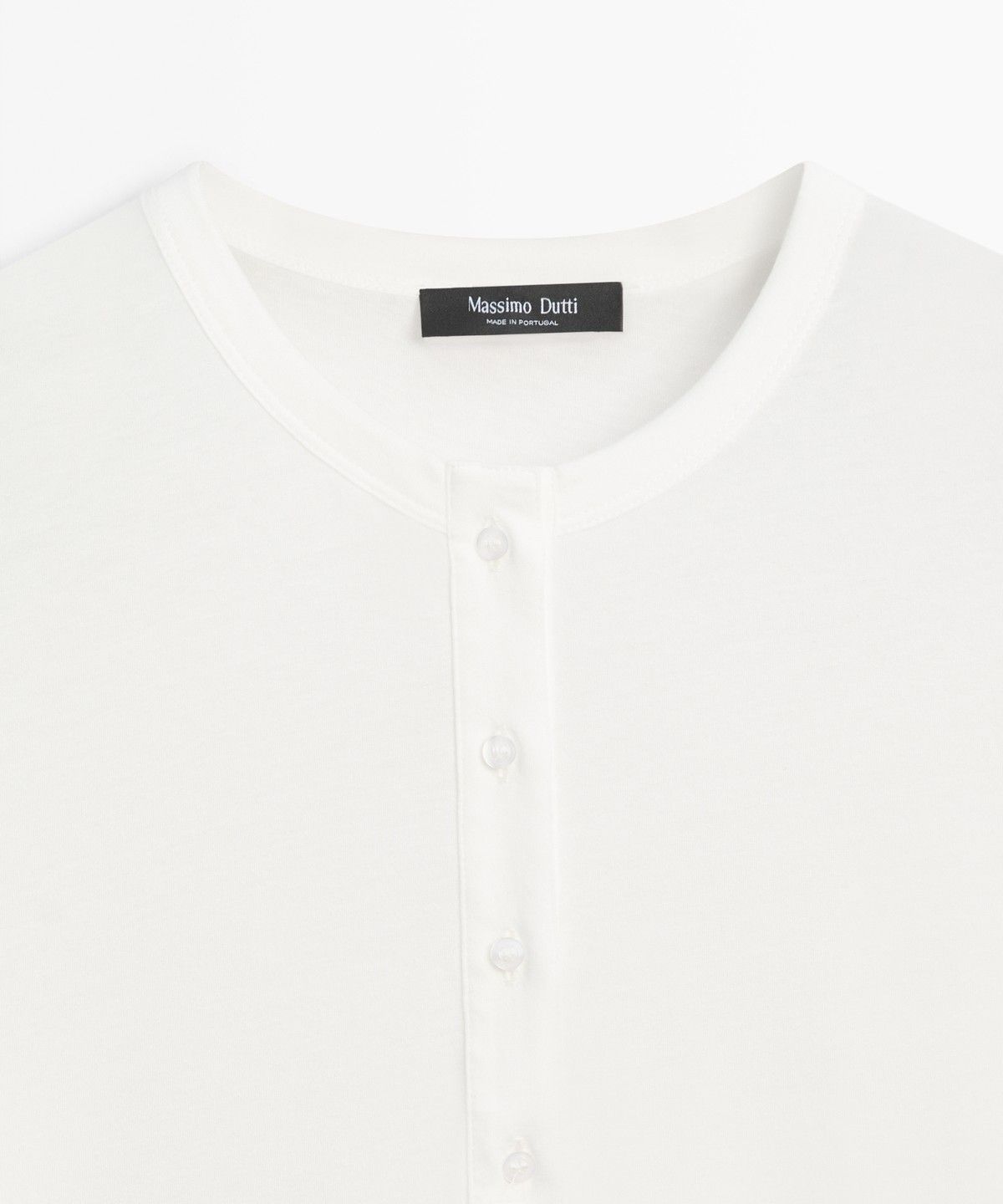 마시모두띠(MASSIMO DUTTI) 100% 코튼 긴소매 티셔츠
