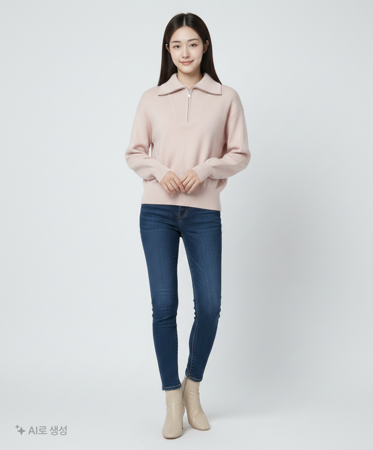코텔로(KOTELO) Wing Collar Knit Pullover  Powder pink S