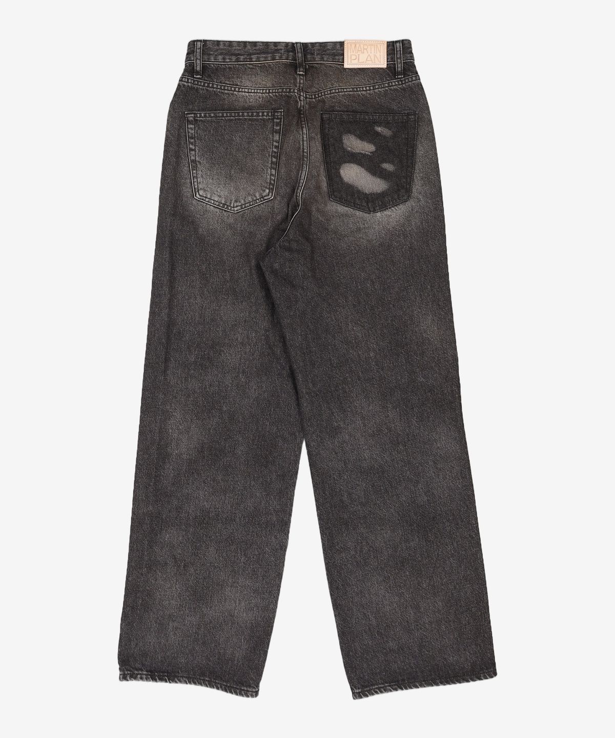 마틴플랜(MARTIN PLAN) Contrast Laser Jeans - BLACK M