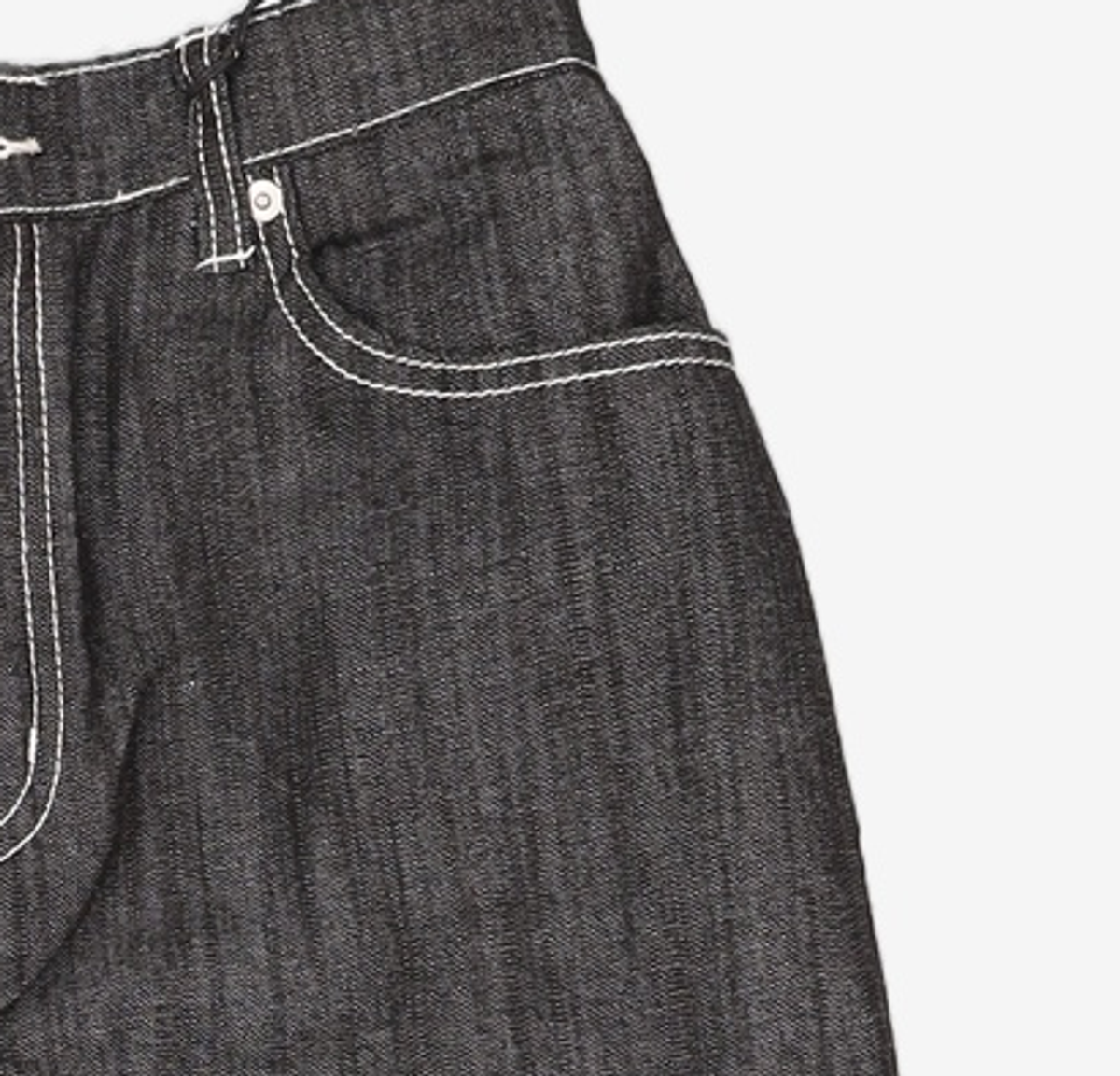 데이(THEY) 논페이드 와이드 밴딩 데님 (Summer.Ver)_BLACK DENIM M