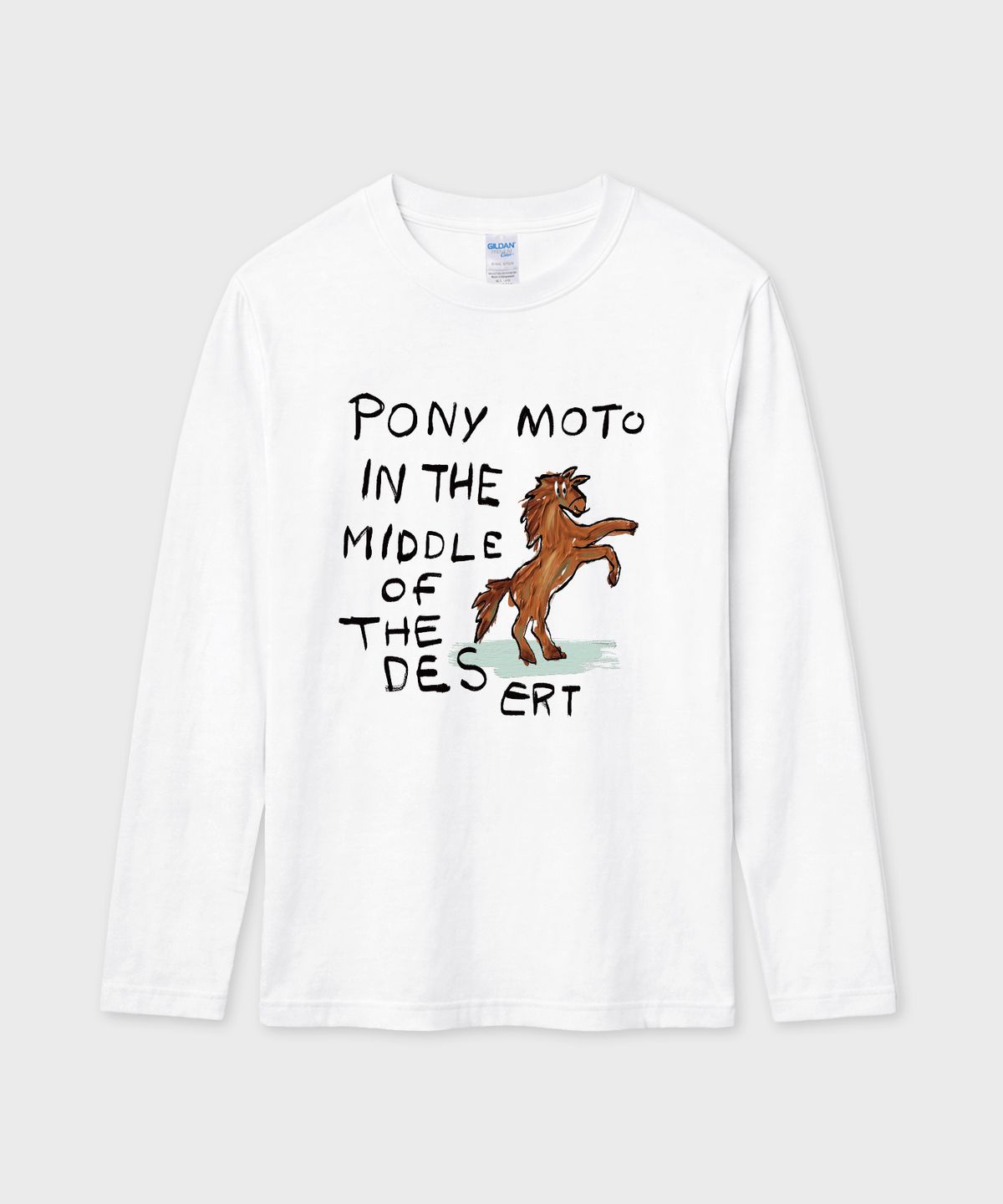 길단(GILDAN) Gildan X 빈티지 컬렉션 PONY MOTO 롱슬리브 티셔츠