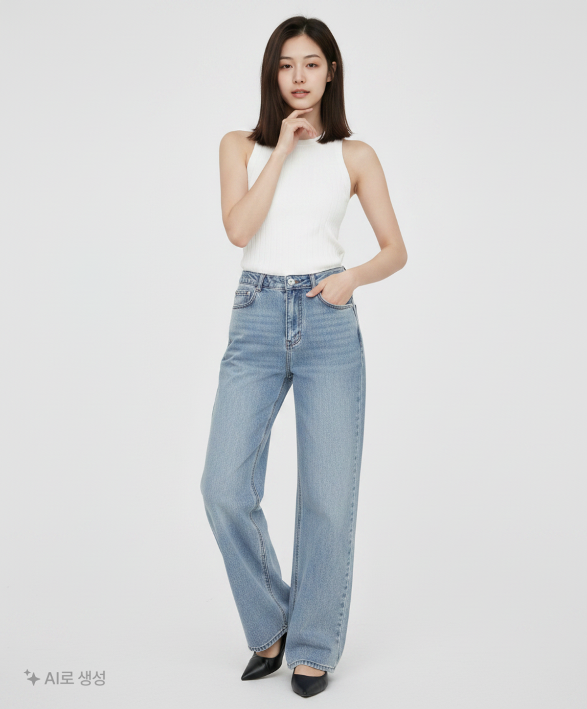 미쏘(MIXXO) 청/데님 팬츠 26