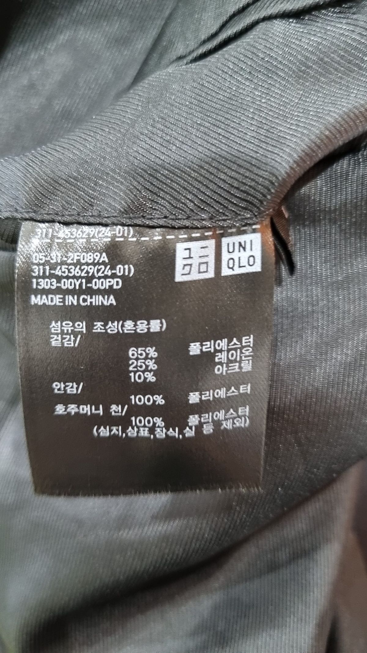 유니클로(UNIQLO) 겨울 싱글 코트 M