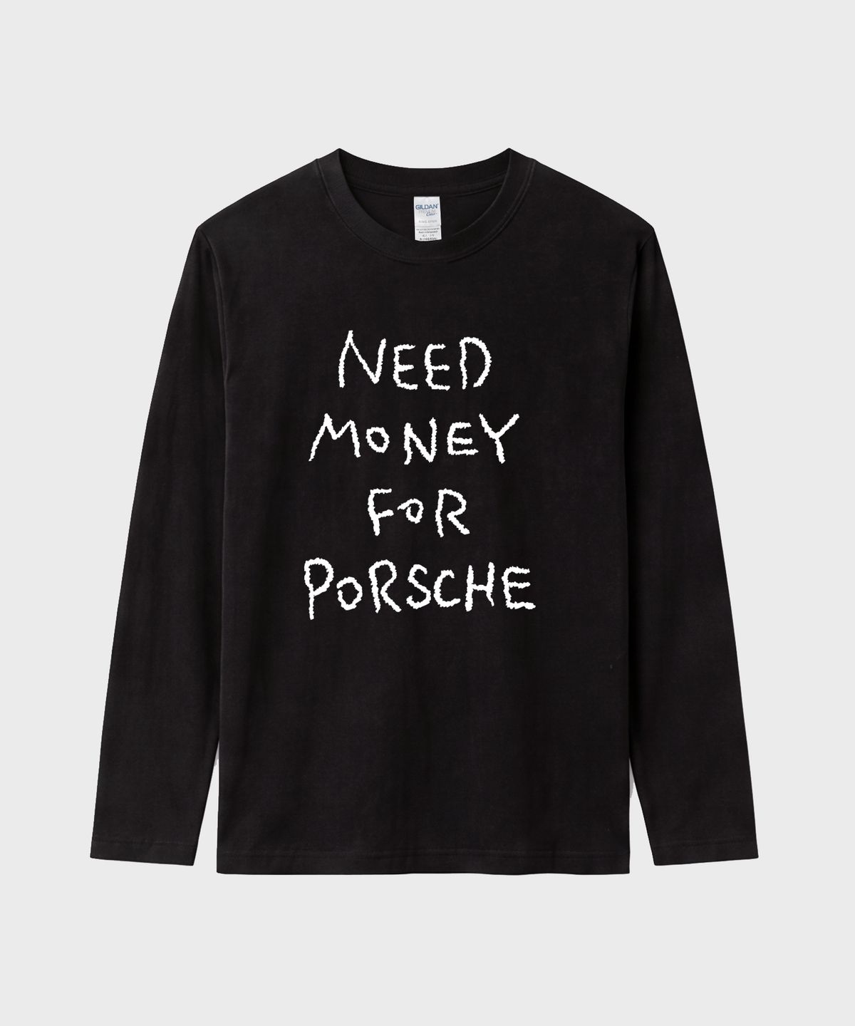 길단(GILDAN) Gildan X 빈티지 컬렉션 NEED MONEY FOR PORSHCE 롱슬리브 티셔츠