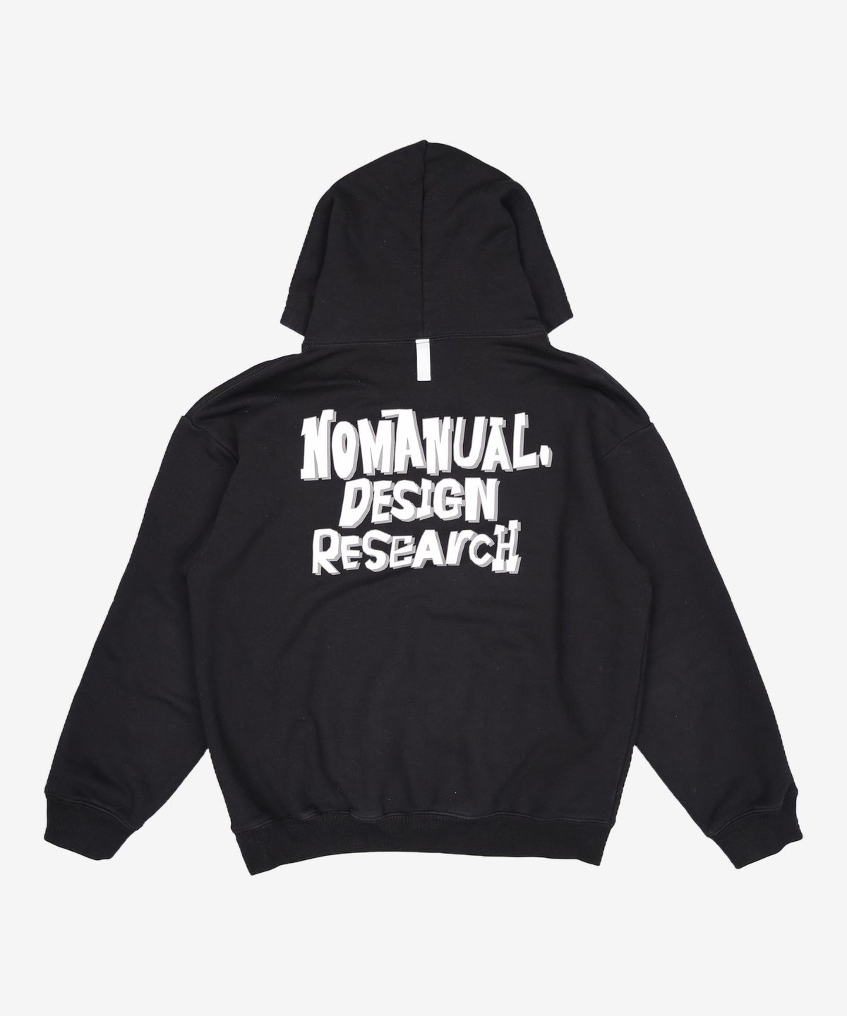 노매뉴얼(NOMANUAL) DOODLE LOGO HOODIE - BLACK M