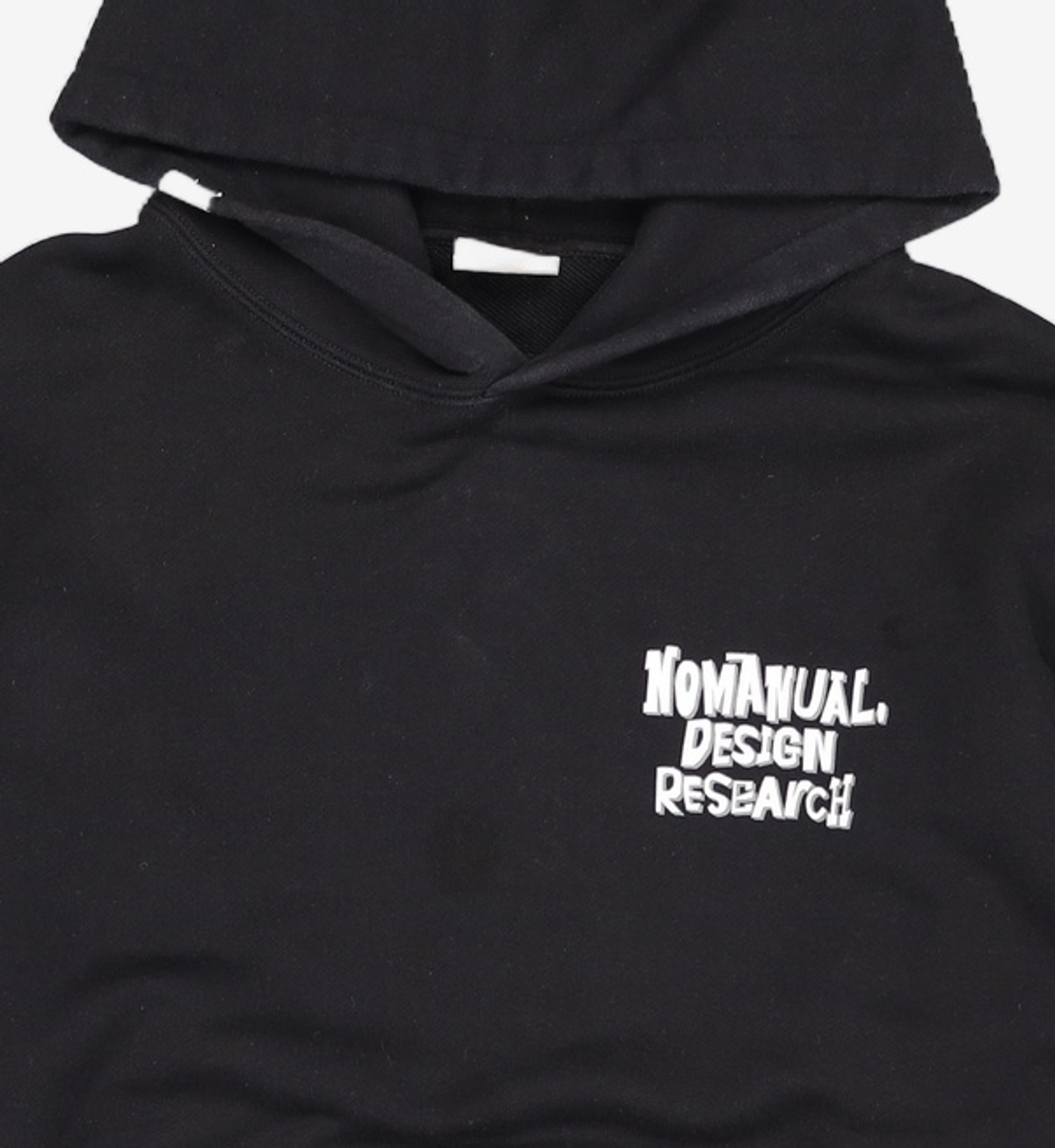 노매뉴얼(NOMANUAL) DOODLE LOGO HOODIE - BLACK M