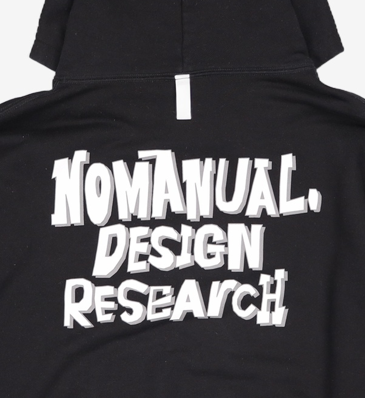 노매뉴얼(NOMANUAL) DOODLE LOGO HOODIE - BLACK M