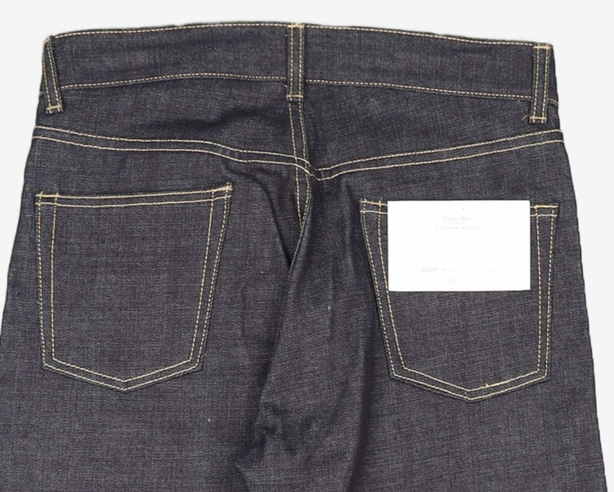 유니폼브릿지(UNIFORM BRIDGE) selvedge denim pants raw black 28
