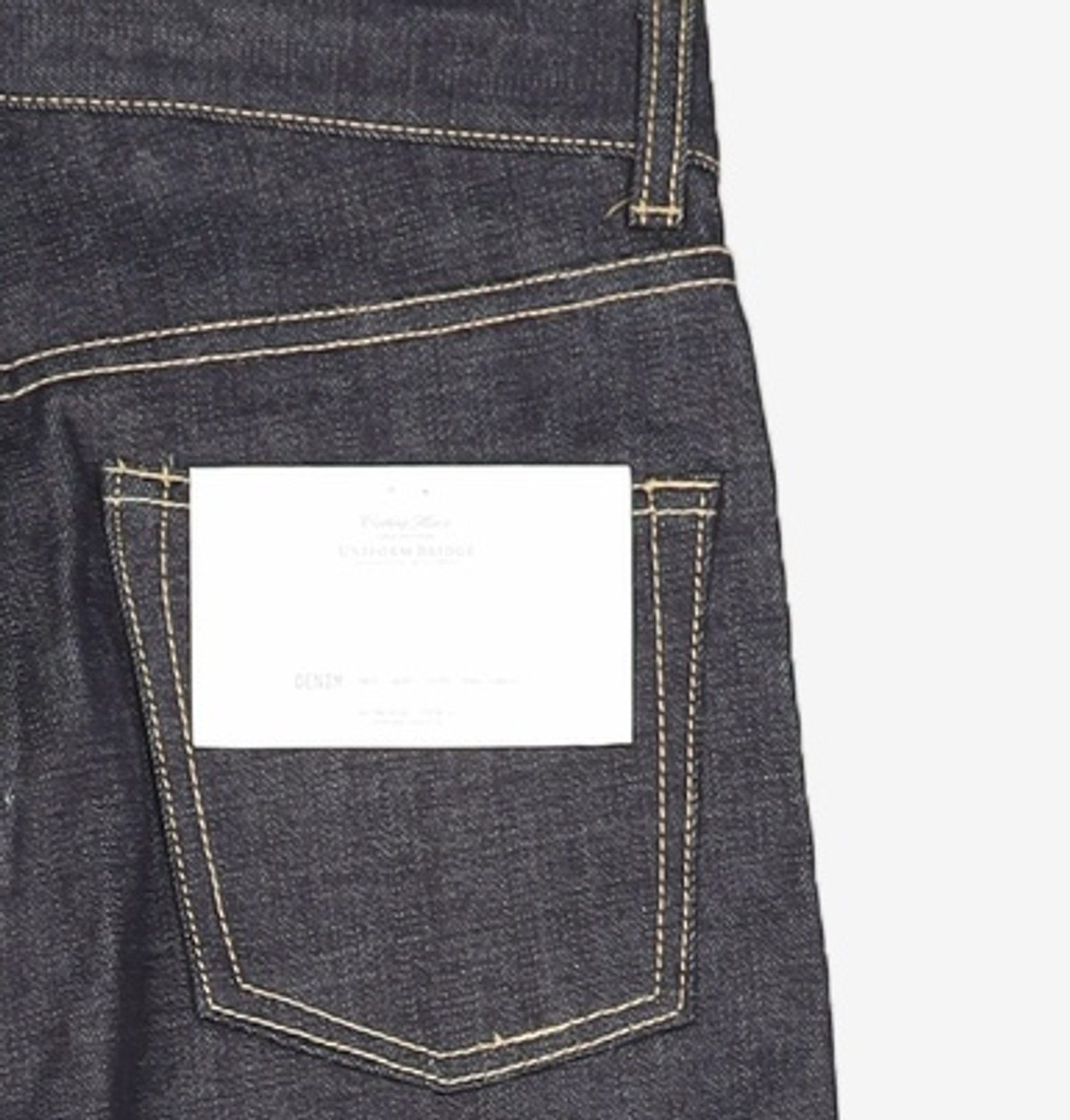 유니폼브릿지(UNIFORM BRIDGE) selvedge denim pants raw black 28