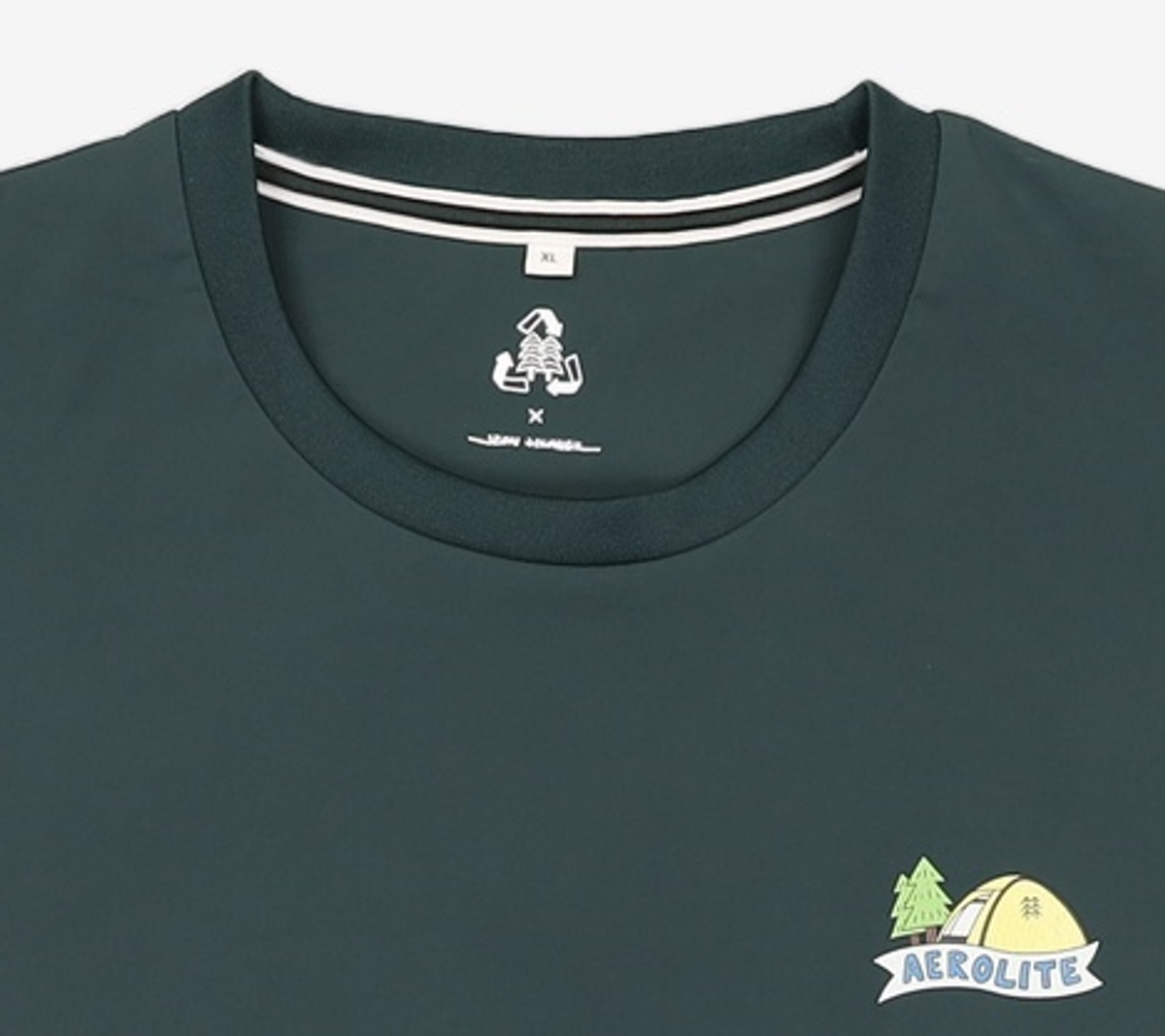 코오롱스포츠(KOLON SPORT) 남녀공용 캠핑 우븐 그래픽 티셔츠_TLTCM23841DGR XL