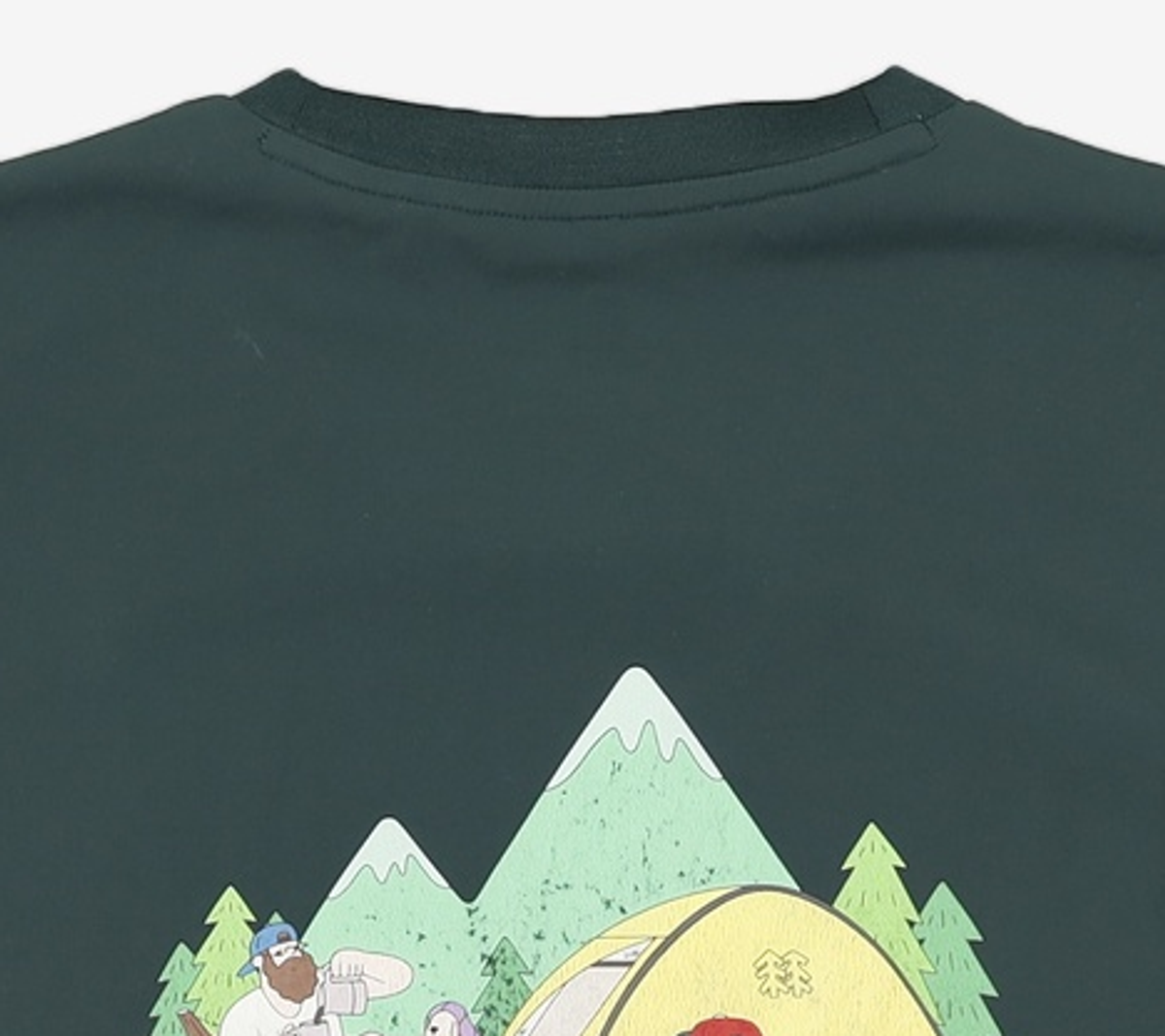 코오롱스포츠(KOLON SPORT) 남녀공용 캠핑 우븐 그래픽 티셔츠_TLTCM23841DGR XL