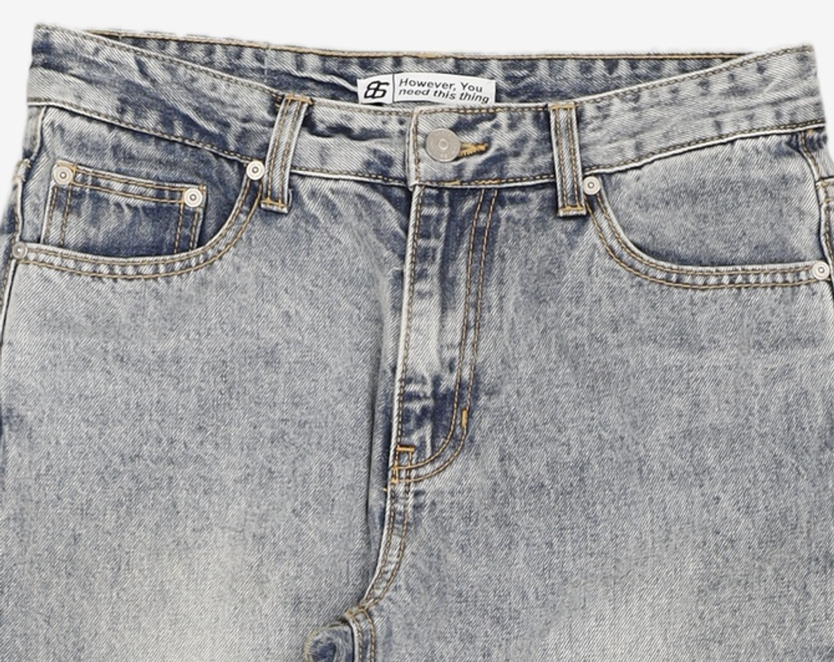 86로드(86ROAD) PALE BLUE CHIP / CROP TAPERED 28